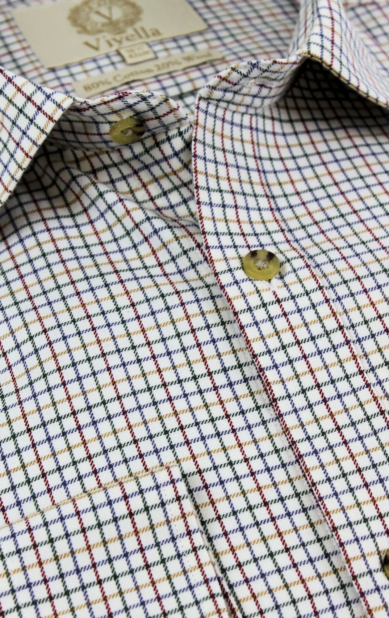 VIYELLA Tattersall Check Shirt PLUM - Henry Bucks