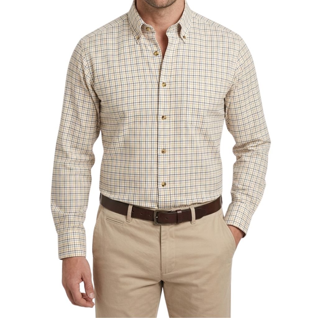 VIYELLA Tattersall Check Shirt YELLOW - Henry Bucks