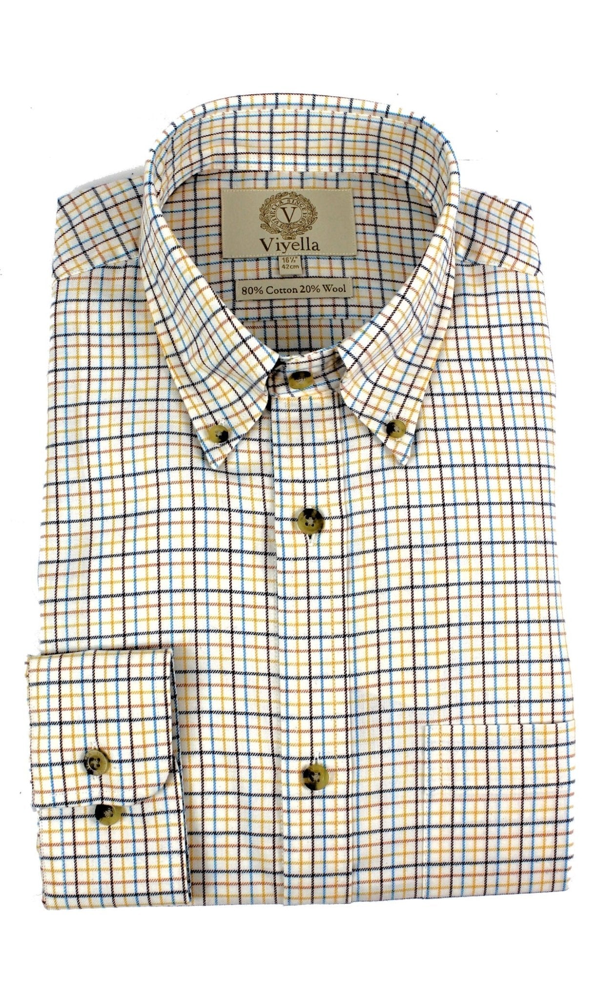 VIYELLA Tattersall Check Shirt YELLOW - Henry Bucks