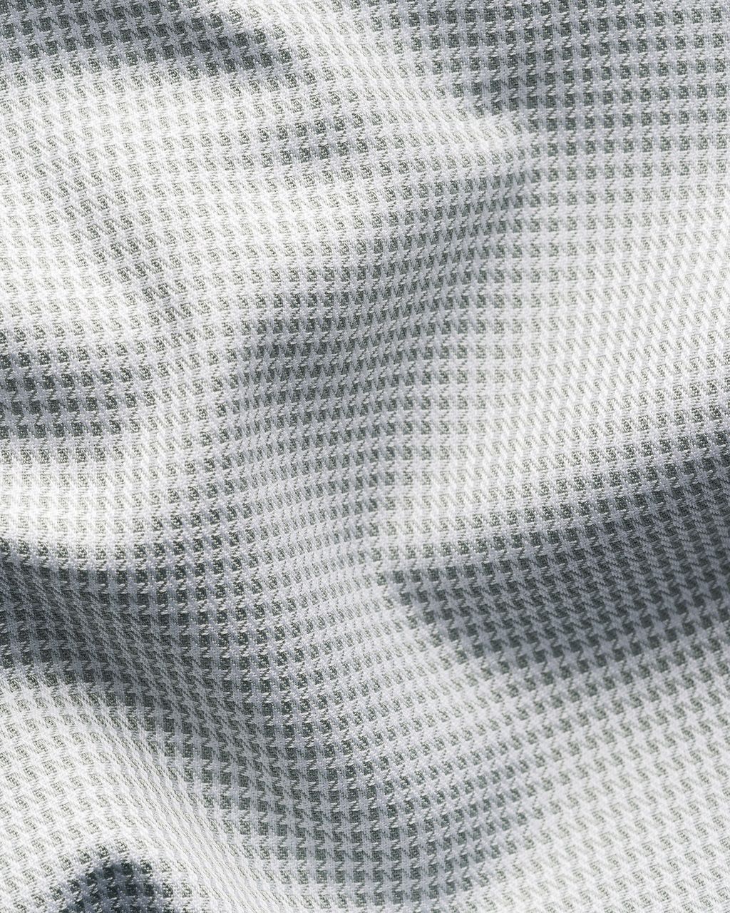ETON Houndstooth Signature Twill Cotton Shirt GREEN