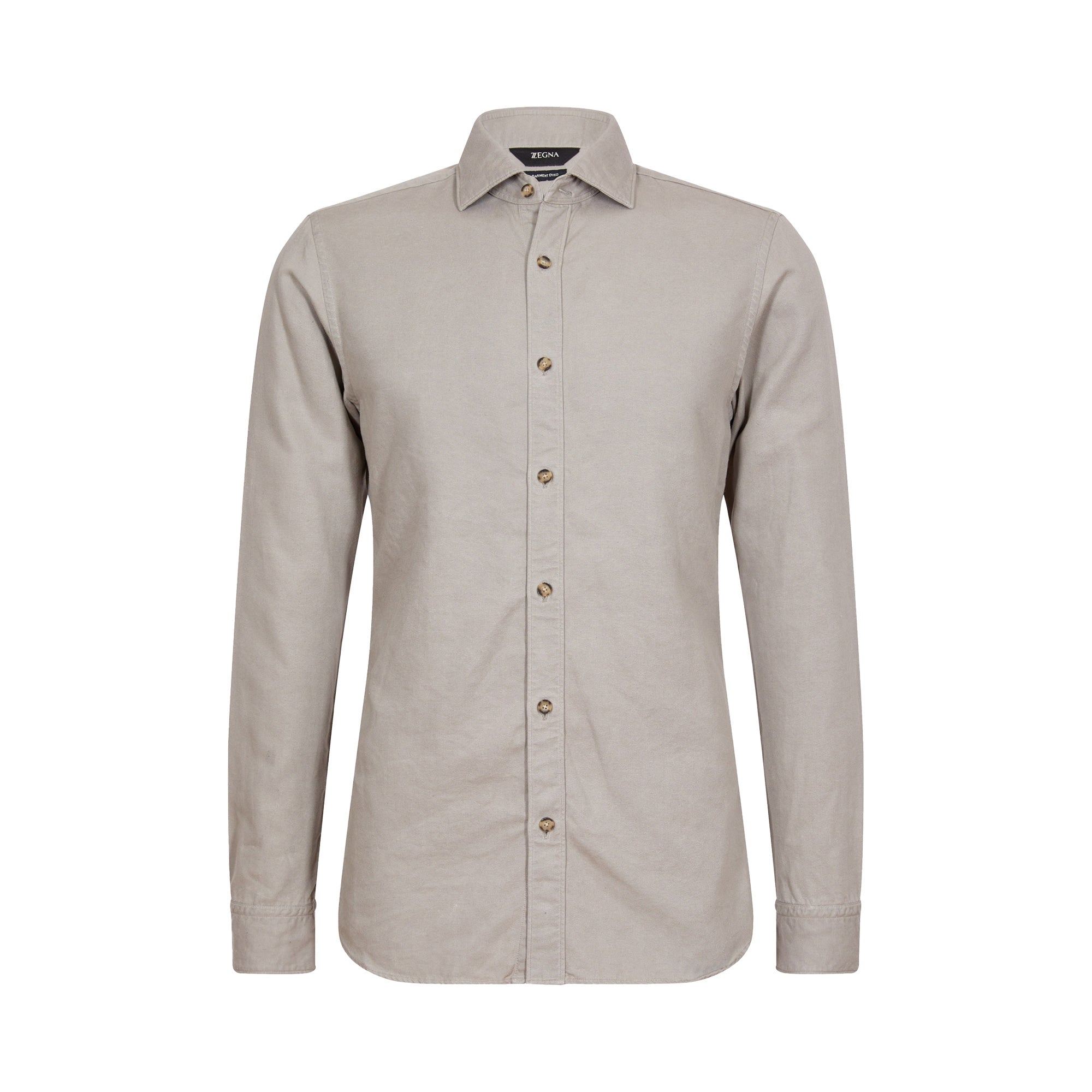 Z ZEGNA Premium Cotton Garment Dyed Shirt TAUPE - Henry BucksShirts05AW225006 - TAUP - SM