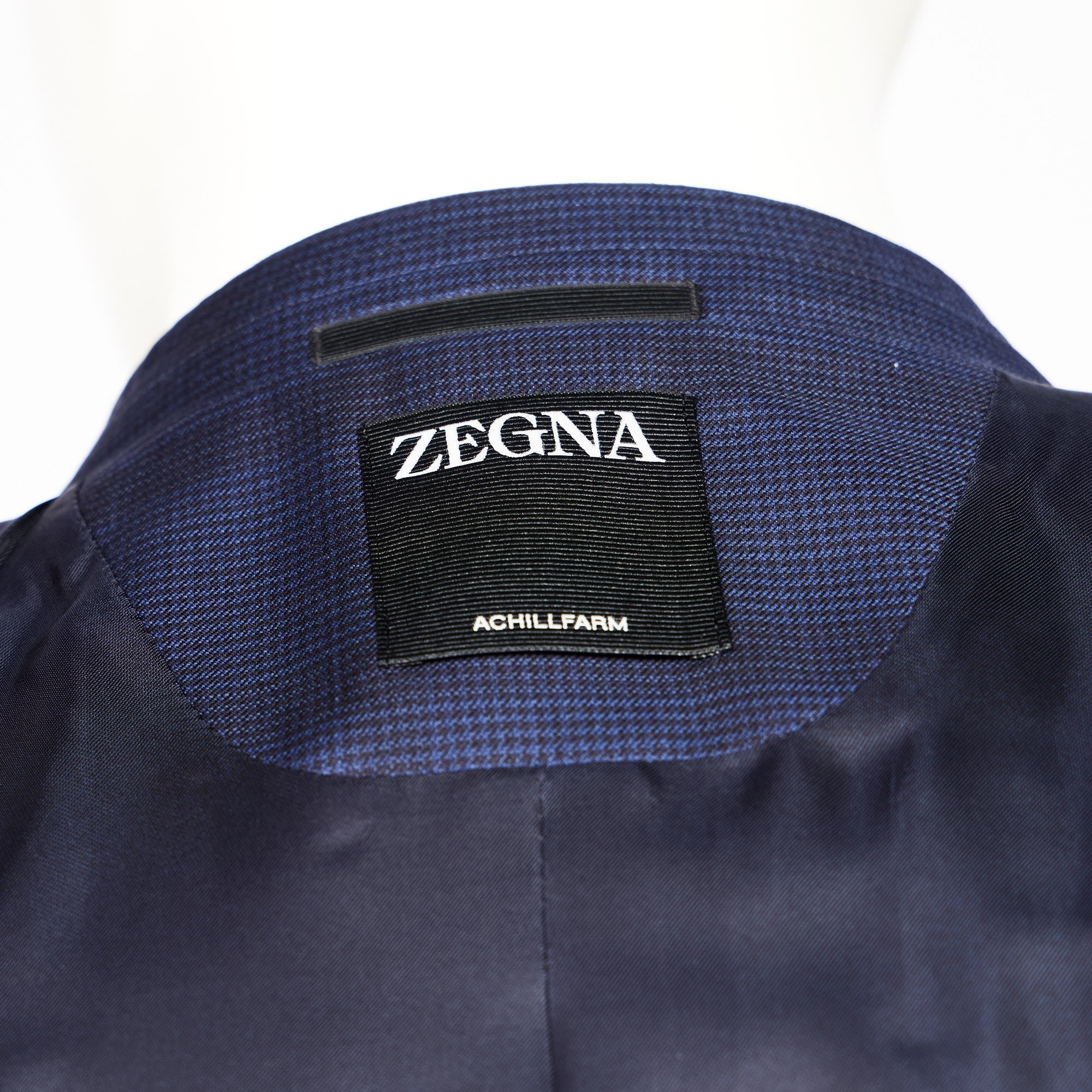 ZEGNA Achillfarm Suit NAVY/CHARCOAL REG - Henry BucksSuits23SS230002 - NVYCHAR - R - 48