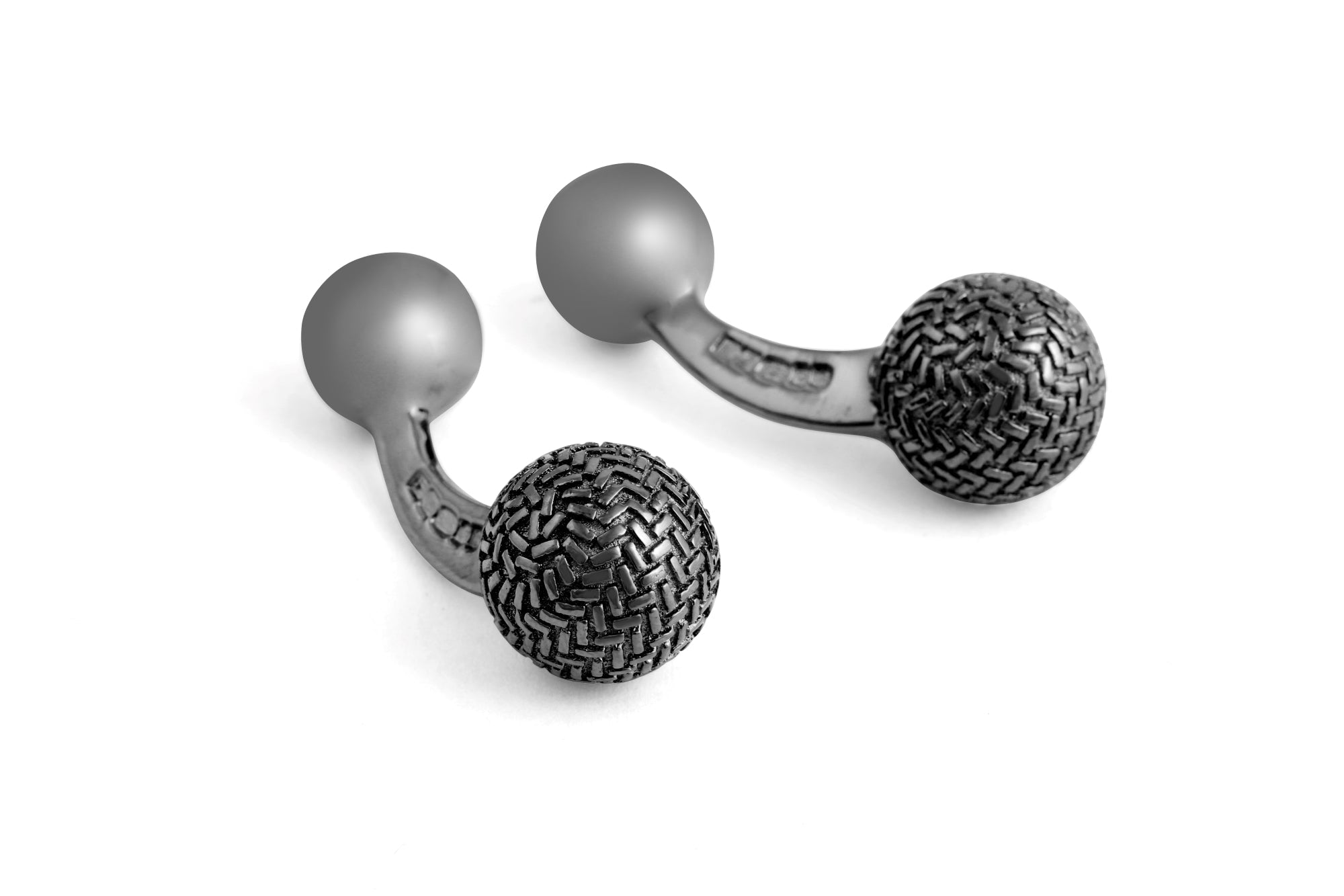 ZEGNA Herringbone Cufflinks SILVER OVAL - Henry BucksCufflinks52AW230130 - SLVR - OVAL