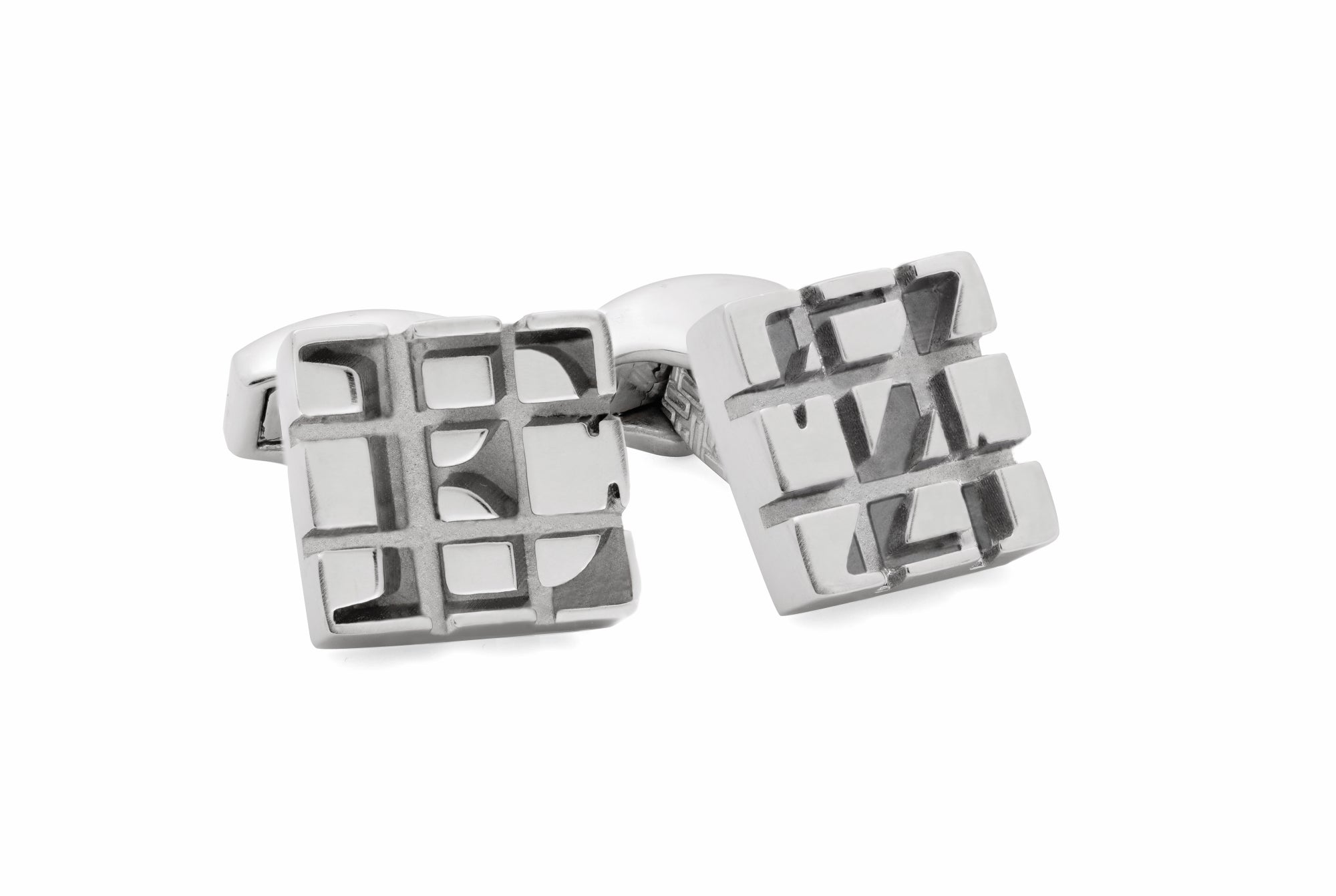 ZEGNA Logo Cutout Cufflinks RHODIUM SQUARE - Henry BucksCufflinks52AW230158 - RHDUM - SQUR