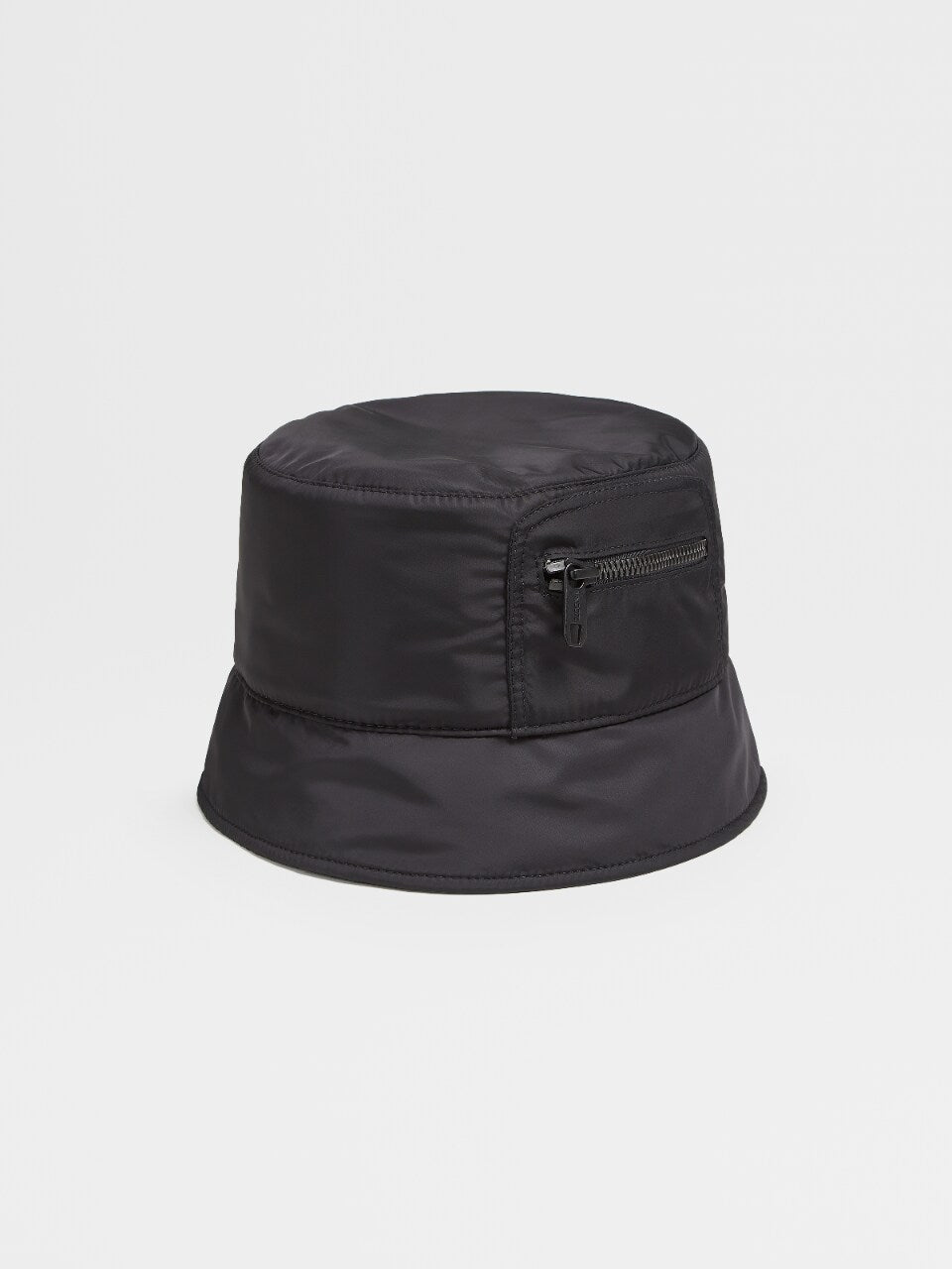 ZEGNA Nylon Bucket Bucket Hat W/Zip Pocket Black - Henry BucksHats76AW225041 - BLCK - Sm