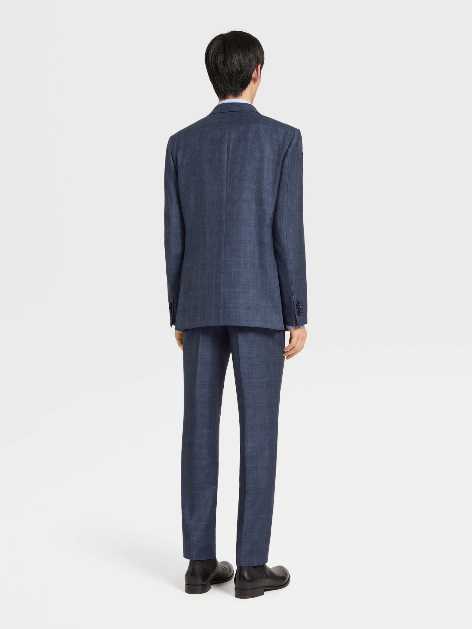ZEGNA Prince of Wales TROFEO™ Wool Suit BLUE - Henry Bucks