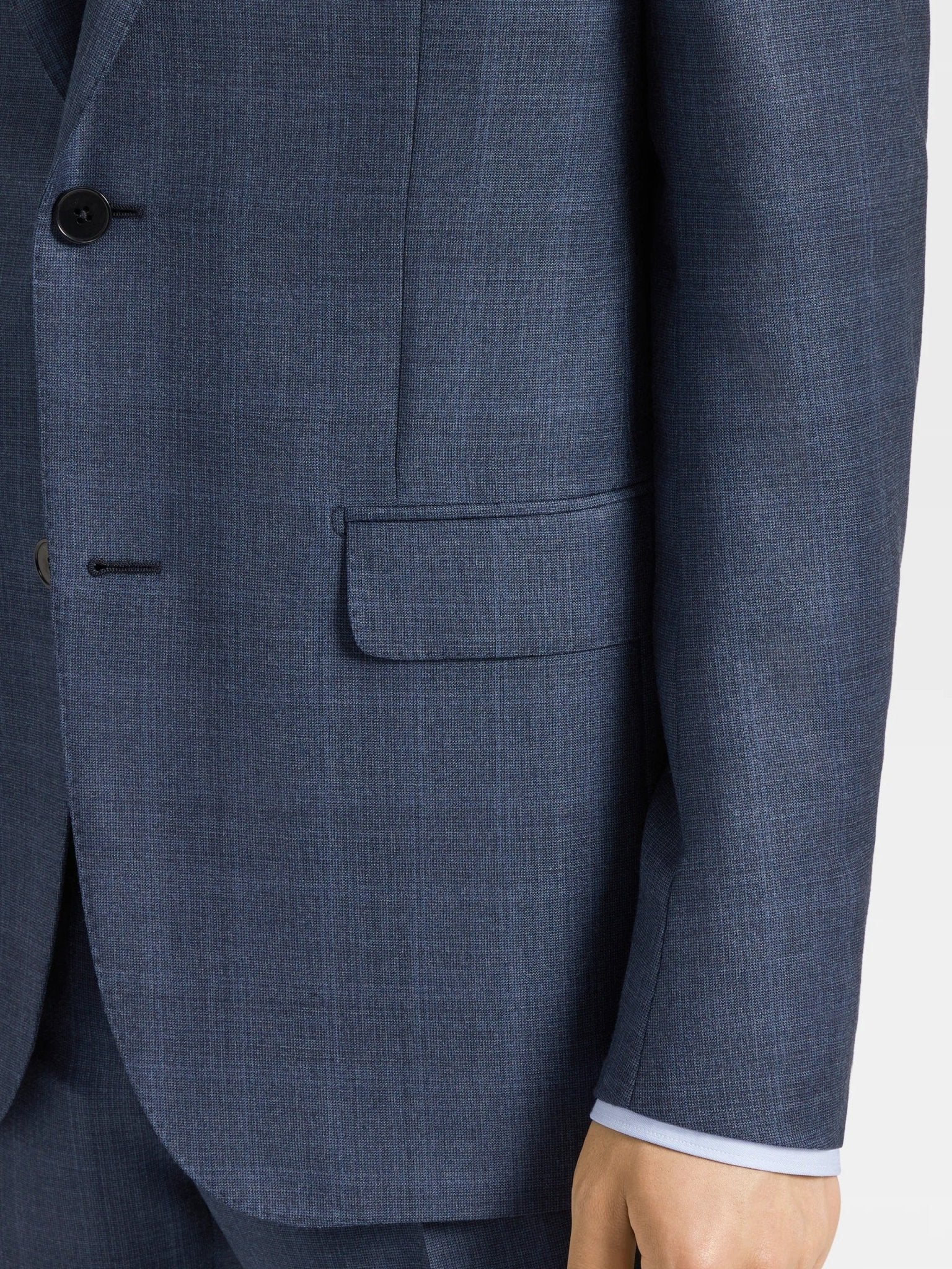 ZEGNA Prince of Wales TROFEO™ Wool Suit BLUE - Henry Bucks