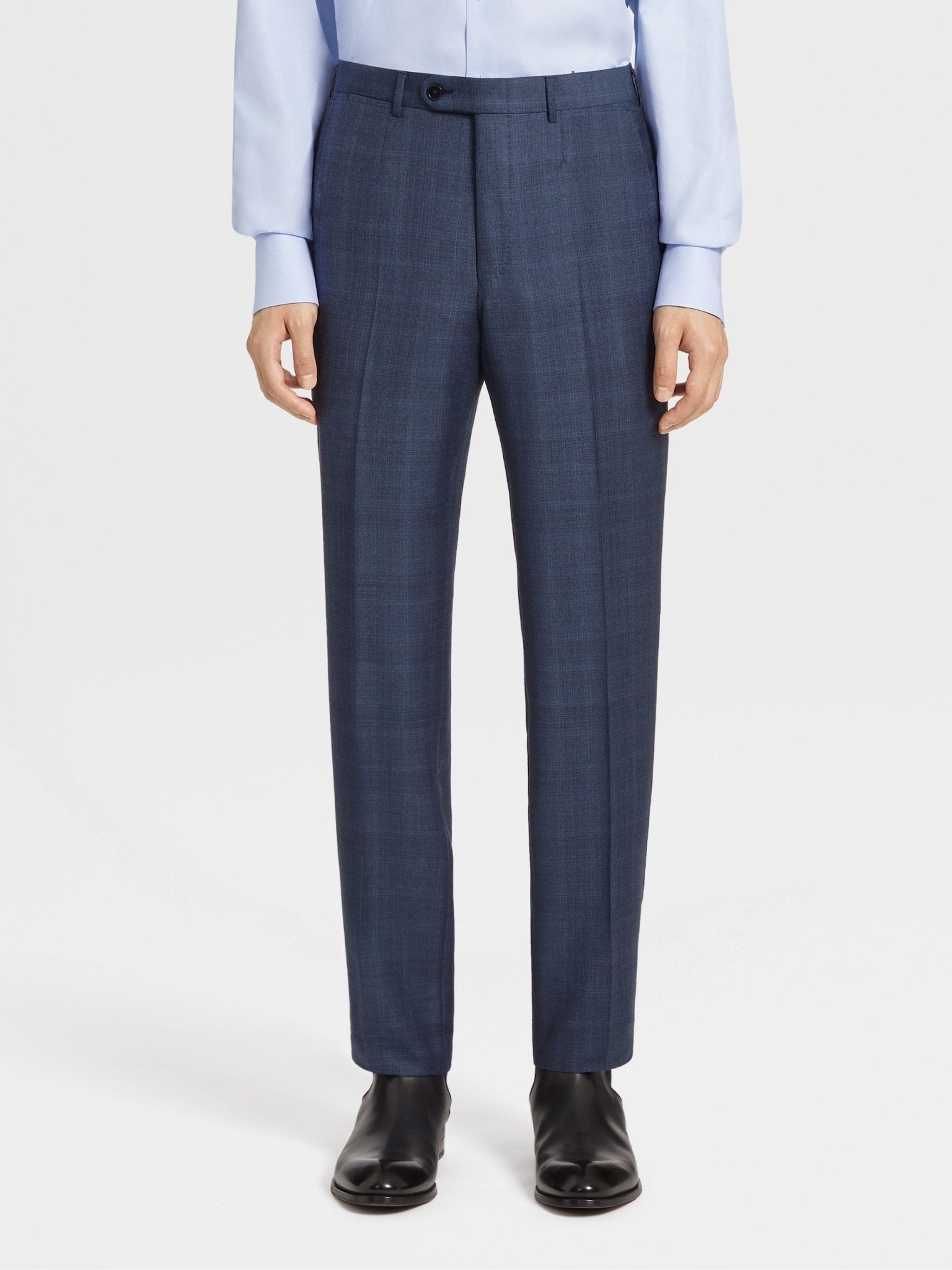 ZEGNA Prince of Wales TROFEO™ Wool Suit BLUE - Henry Bucks