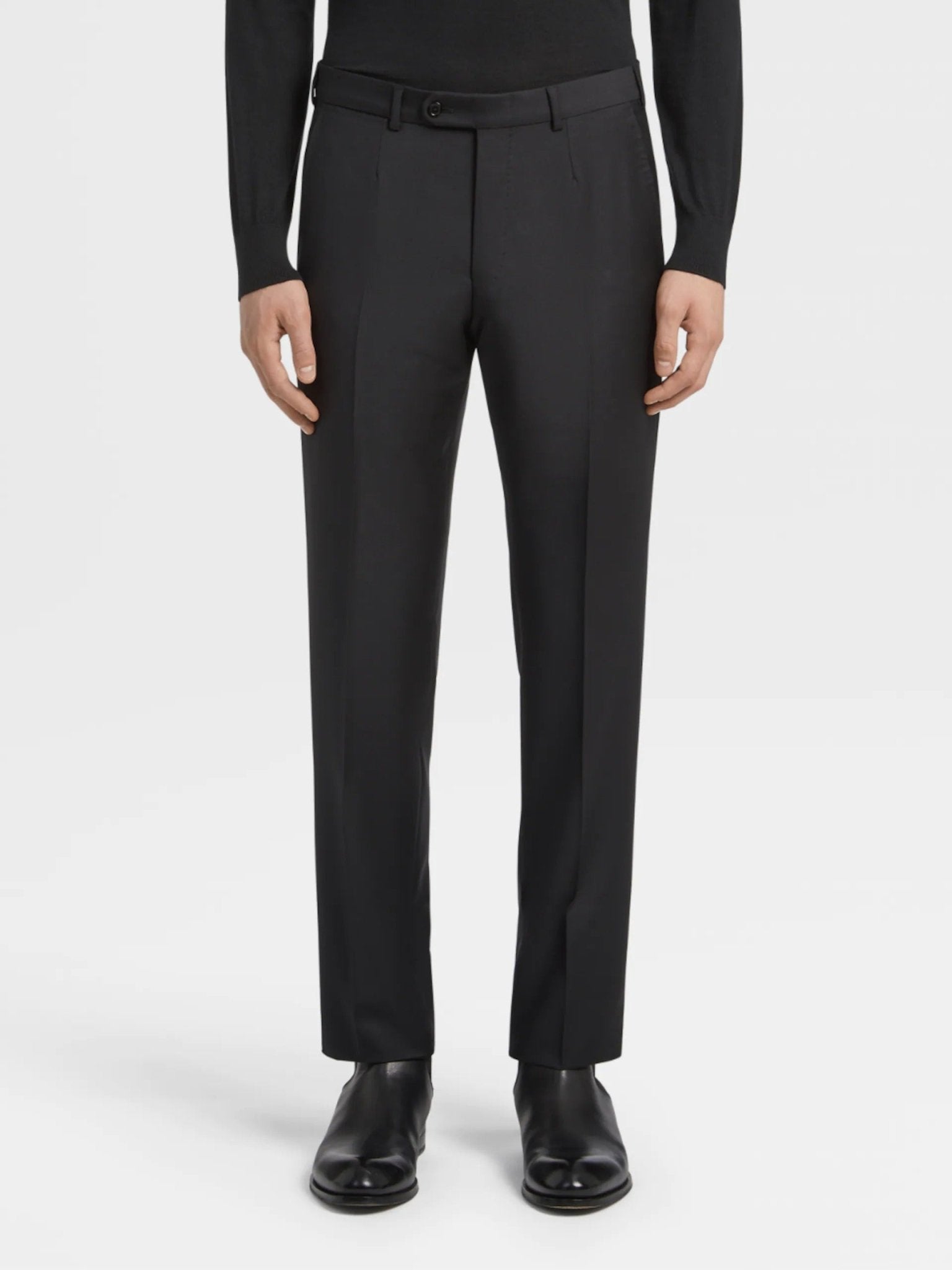 ZEGNA Trofeo™ Plain Wool Suit BLACK REG - Henry BucksSuits23AW221202 - BLCK - R - 50