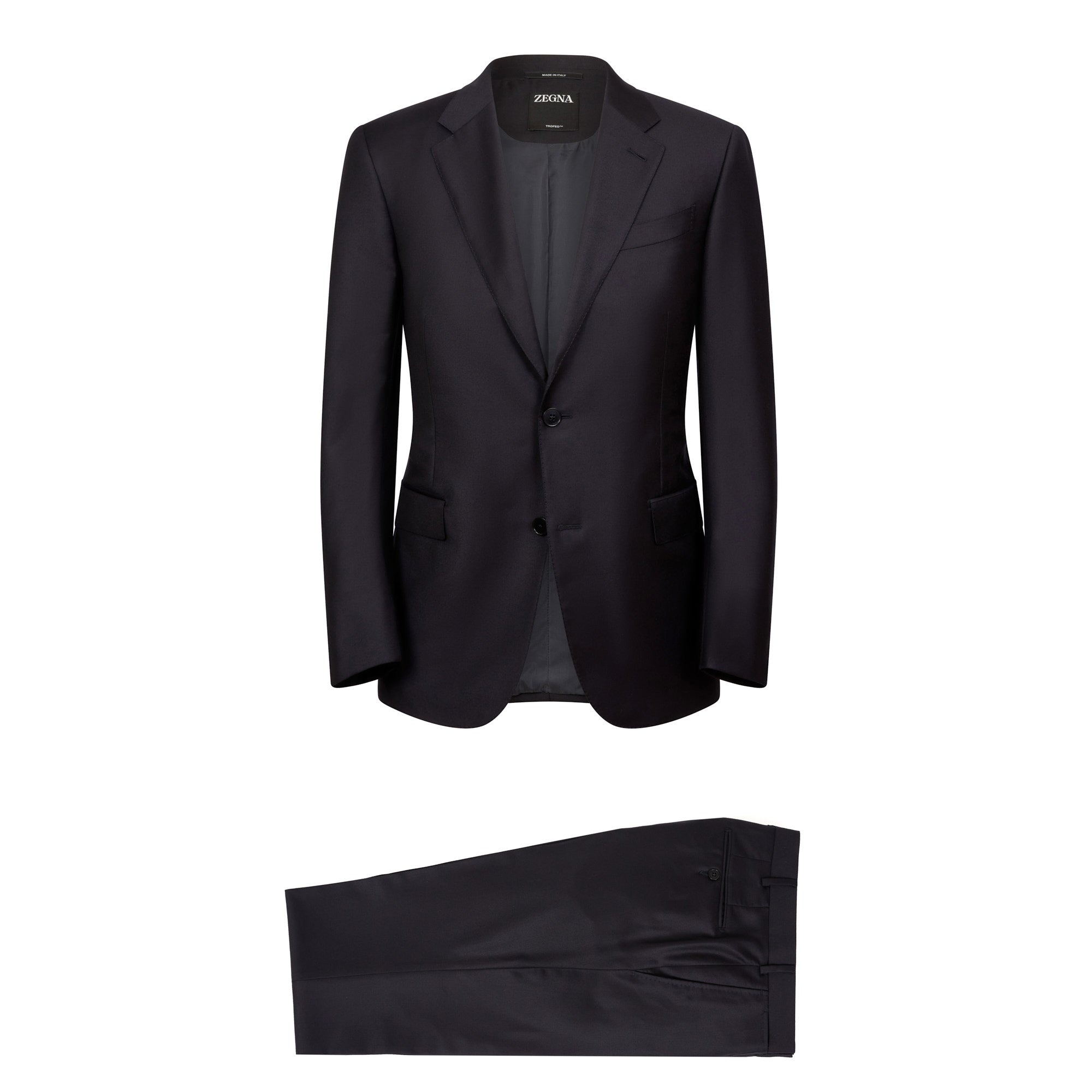 ZEGNA Trofeo™ Plain Wool Suit NAVY BLUE REG - Henry BucksSuits23AW221202 - NVBL - R - 50