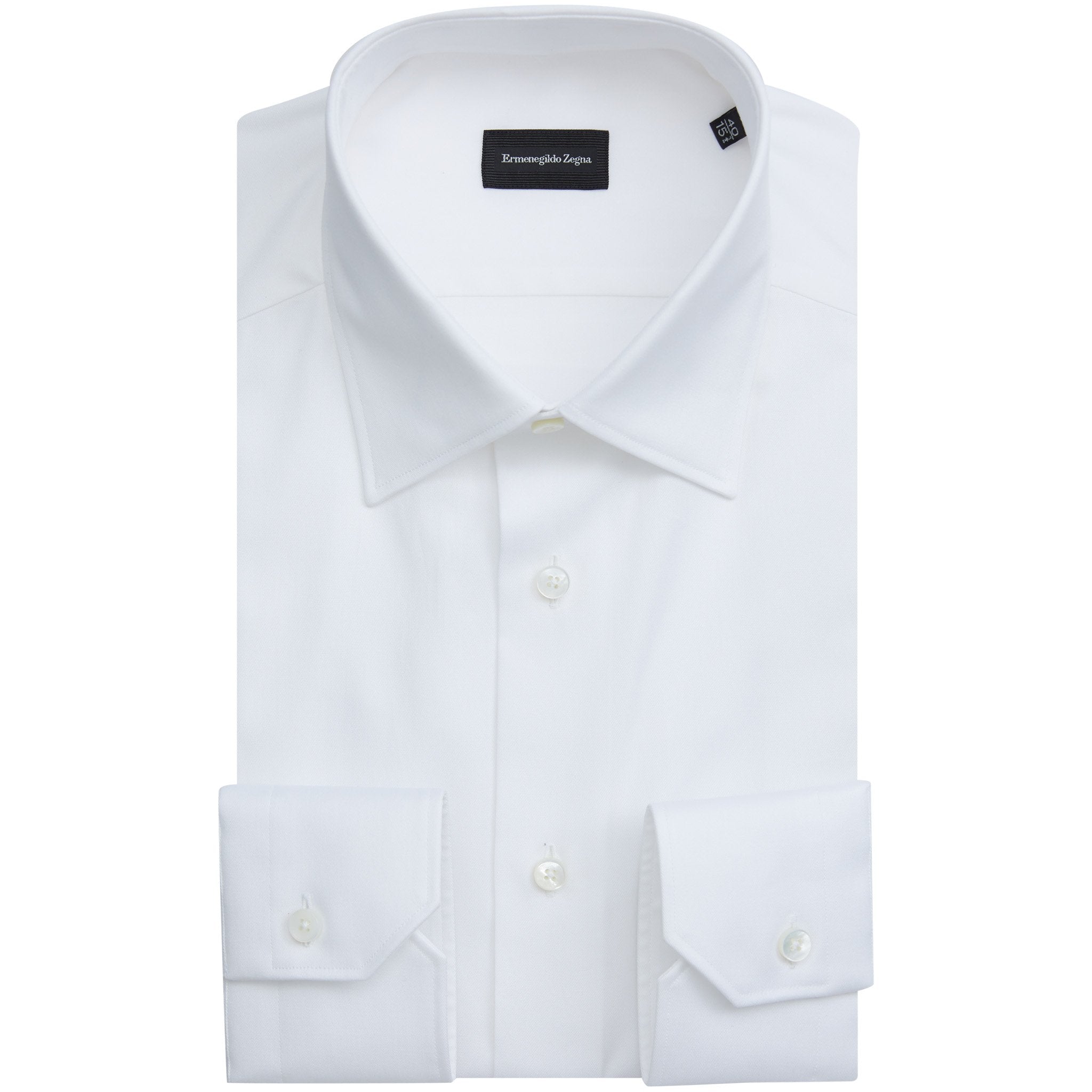 ZEGNA TWILL SHIRT SC WHITE SC - Henry BucksShirts01ZE9MSOPA - WHTE - SC - 40