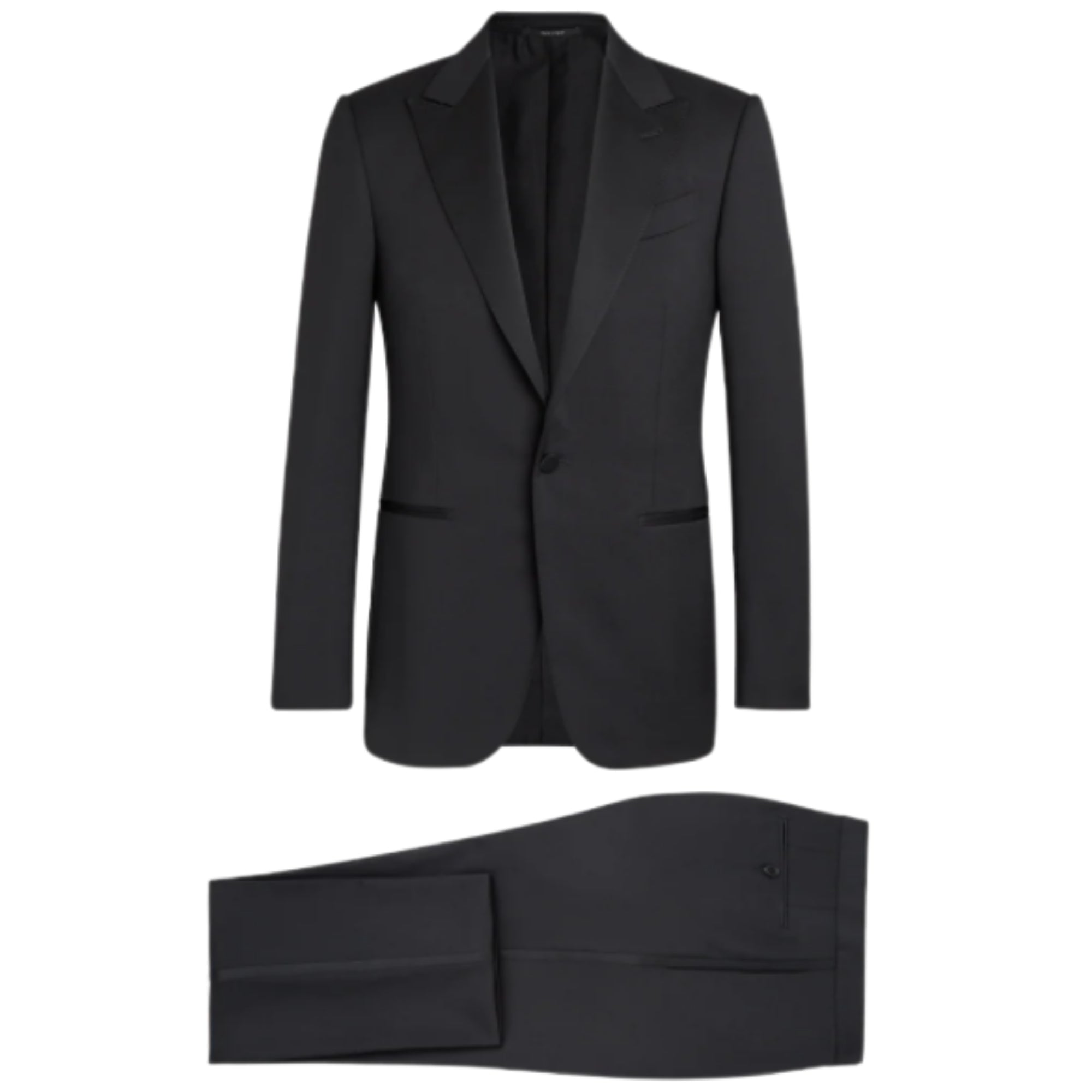 ZEGNA Wool Tuxedo Black - Henry BucksSuits90ZEQ19051 - BLCK - R - 48