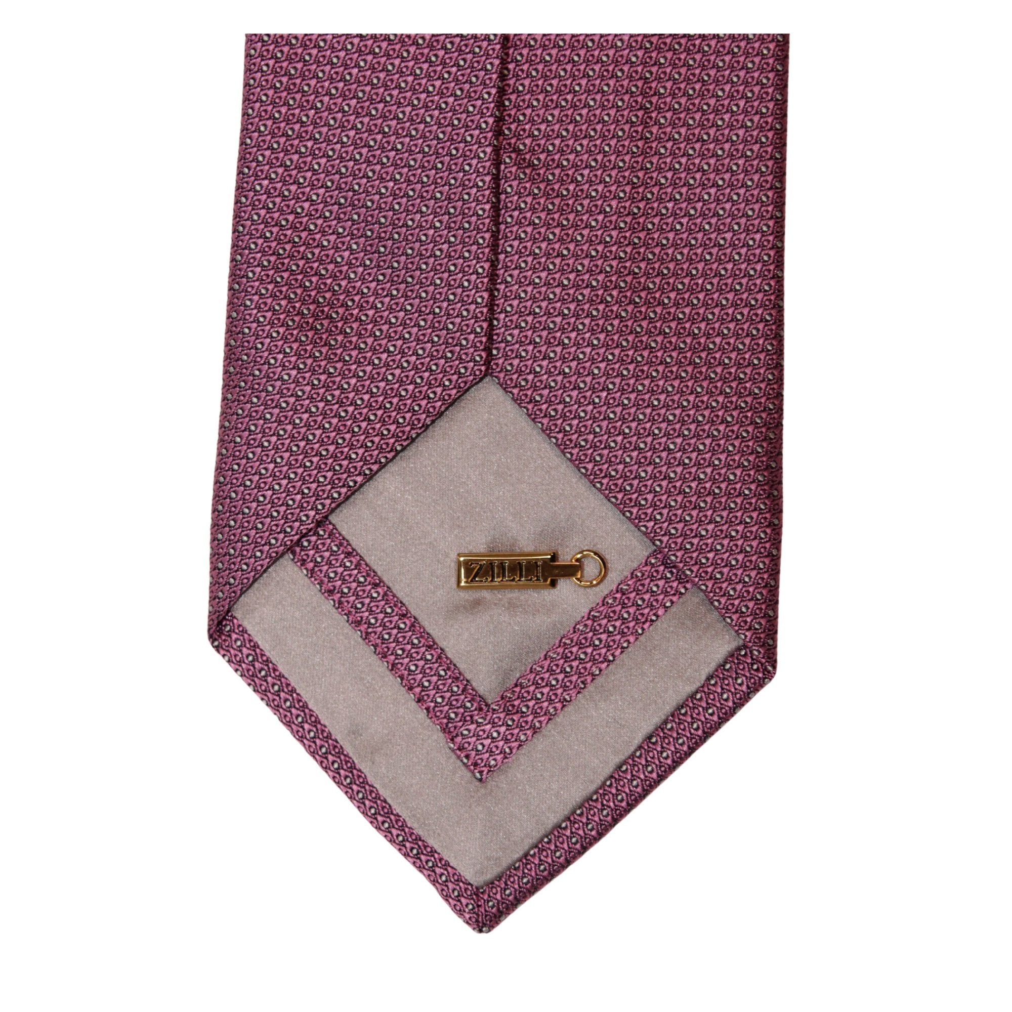 ZILLI Dotted Silk Tie PINK - Henry BucksTies68SS240006 - PINK