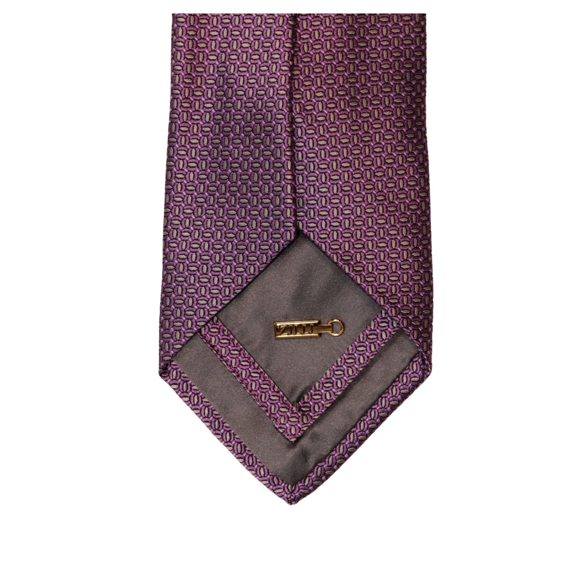 ZILLI Printed Silk Tie PURPLE - Henry BucksTies68SS240004 - PRPL