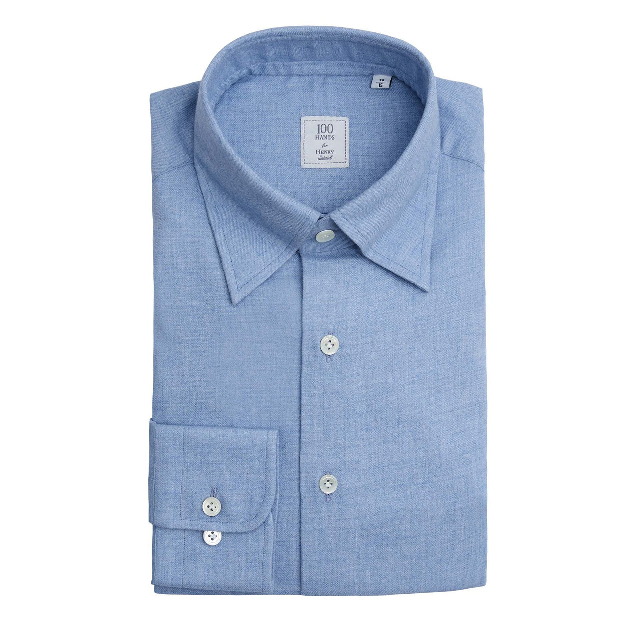 Henry Sartorial x 100 hands Cashmere Shirt Blue