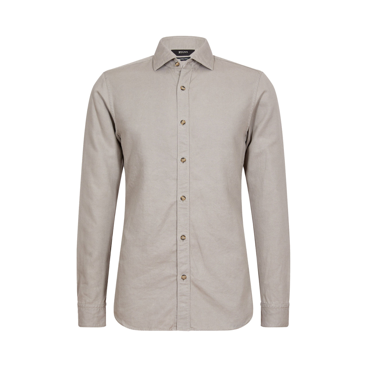 Z ZEGNA Premium Cotton Garment Dyed Shirt TAUPE