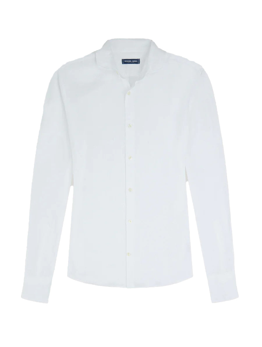 FRESCOBOL CARIOCA Antonio Linen Shirt WHITE