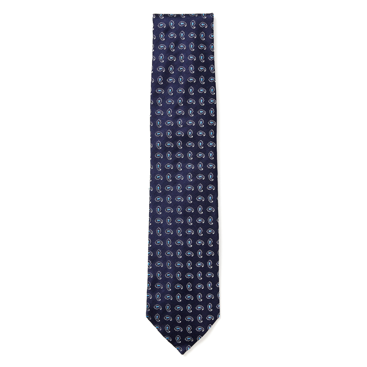 HENRY SARTORIAL 3 Fold Silk Jacquard Tie NAVY/BLUE