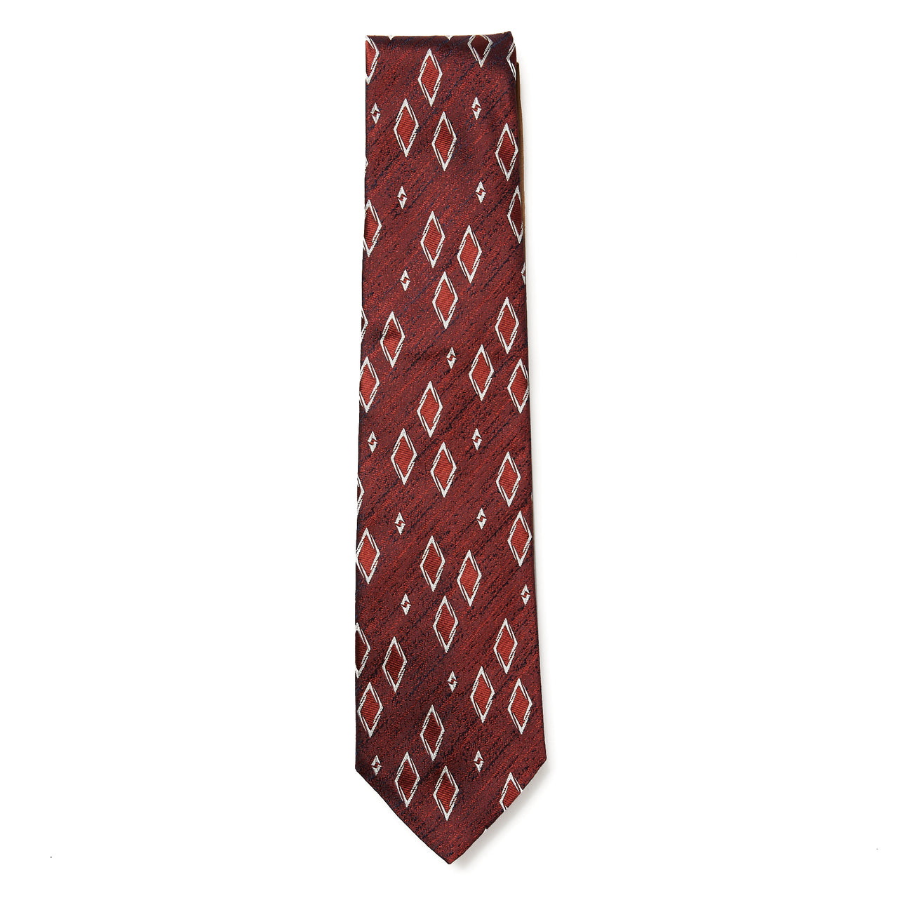 HENRY SARTORIAL 3 Fold Silk Platinum Tie RED