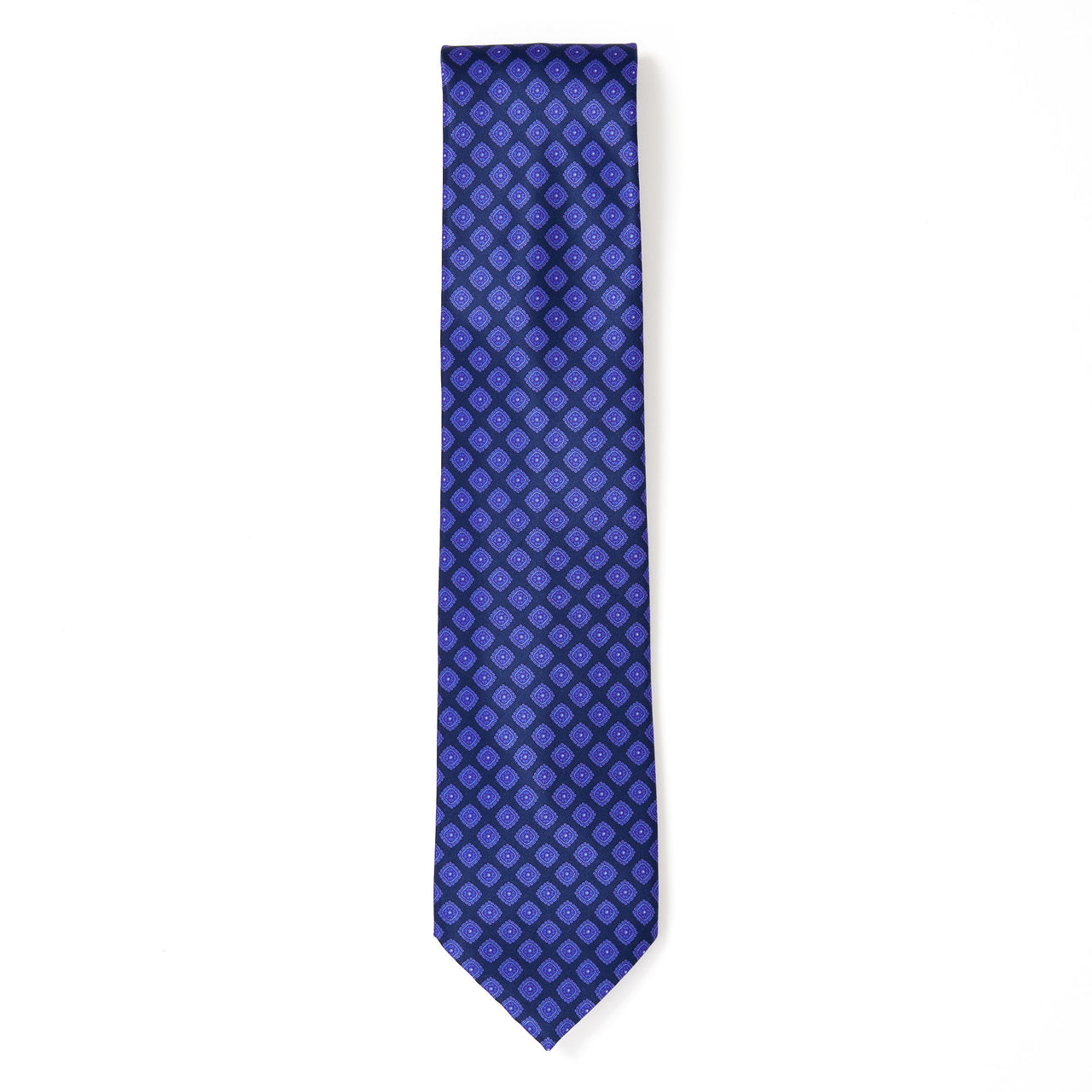 STEFANO RICCI Square Pattern Tie BLUE/PURPLE