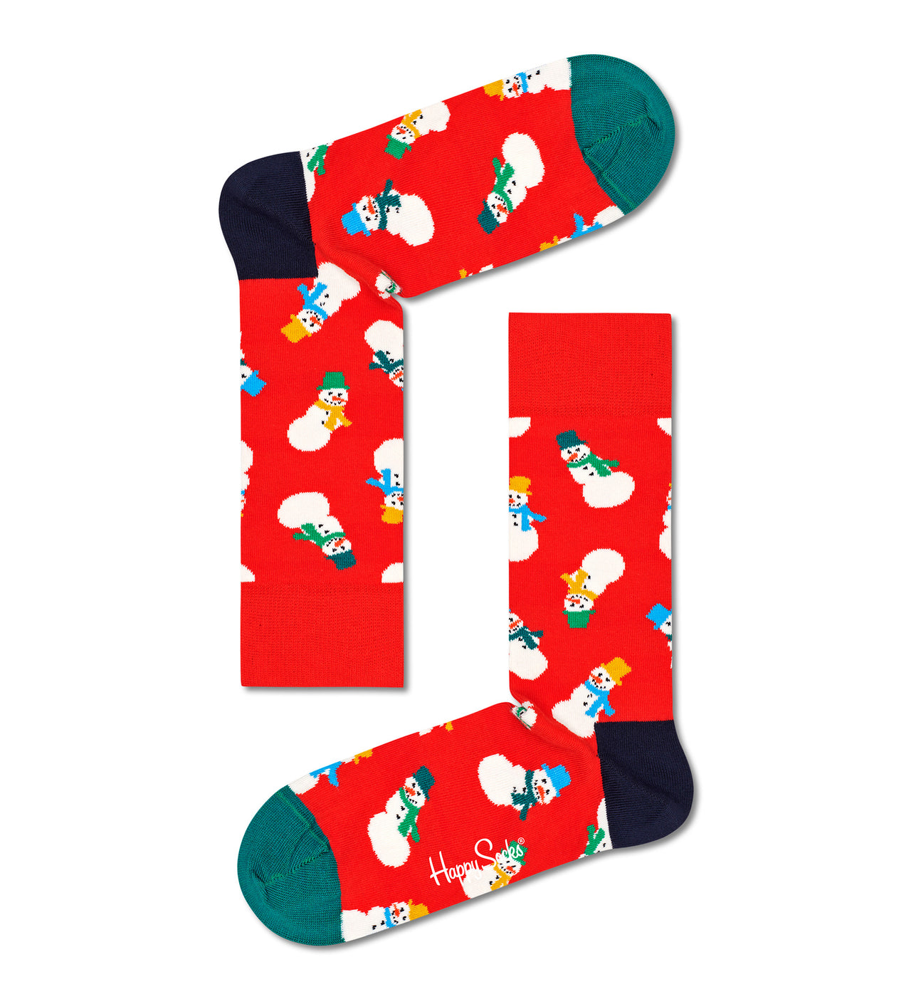 HAPPY SOCKS Snowman Socks RED