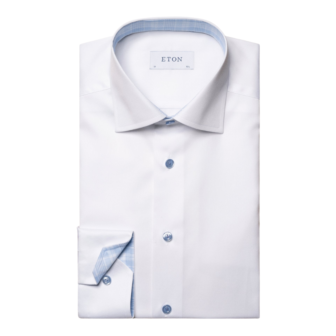 ETON Signature Twill Shirt Cut Away Collar Classic Fit WHITE