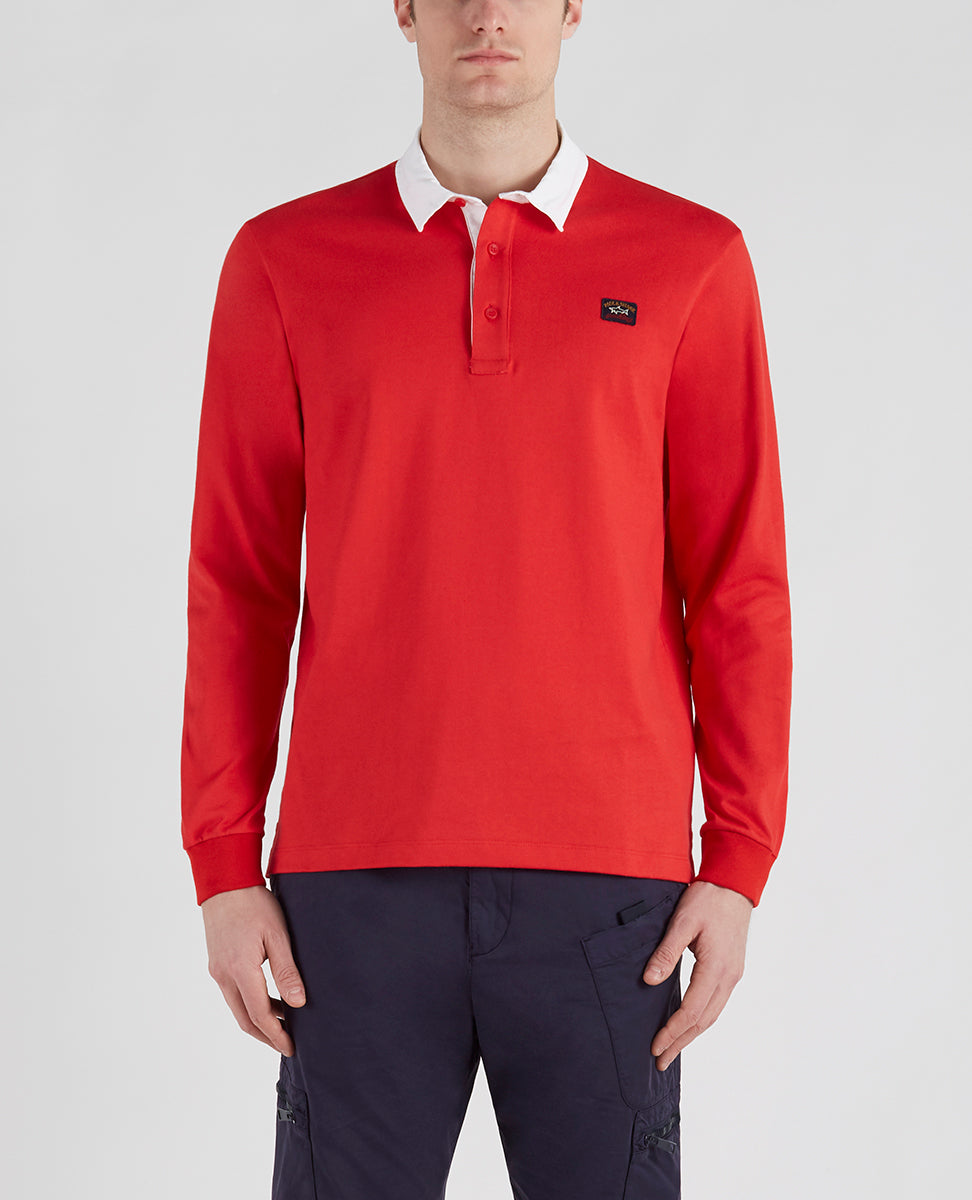 PAUL & SHARK Cotton Long Sleeves Polo RED
