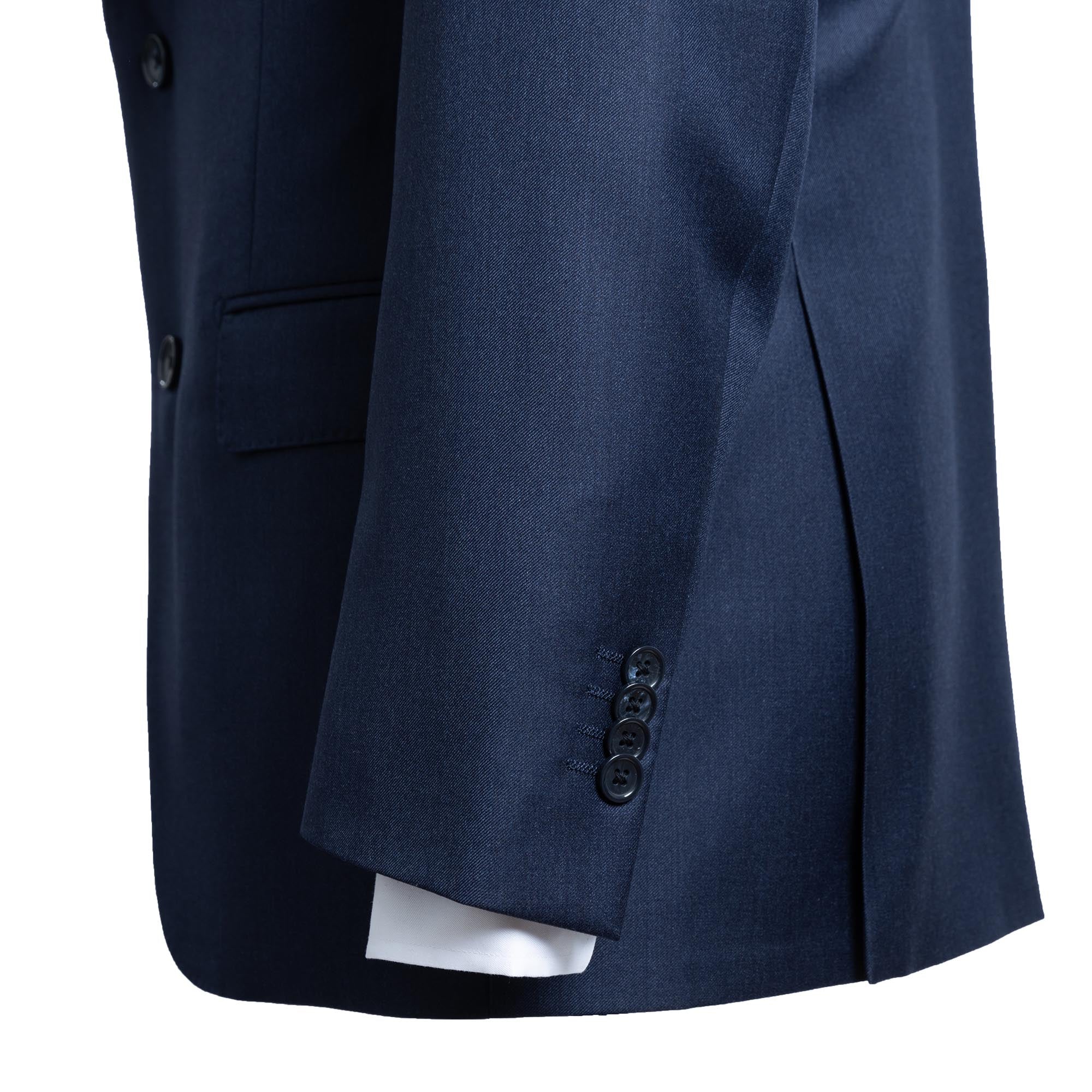 HENRY SARTORIAL Westminster Vitale Barberis Canonico Peak Lapel Wool Suit NAVY REG