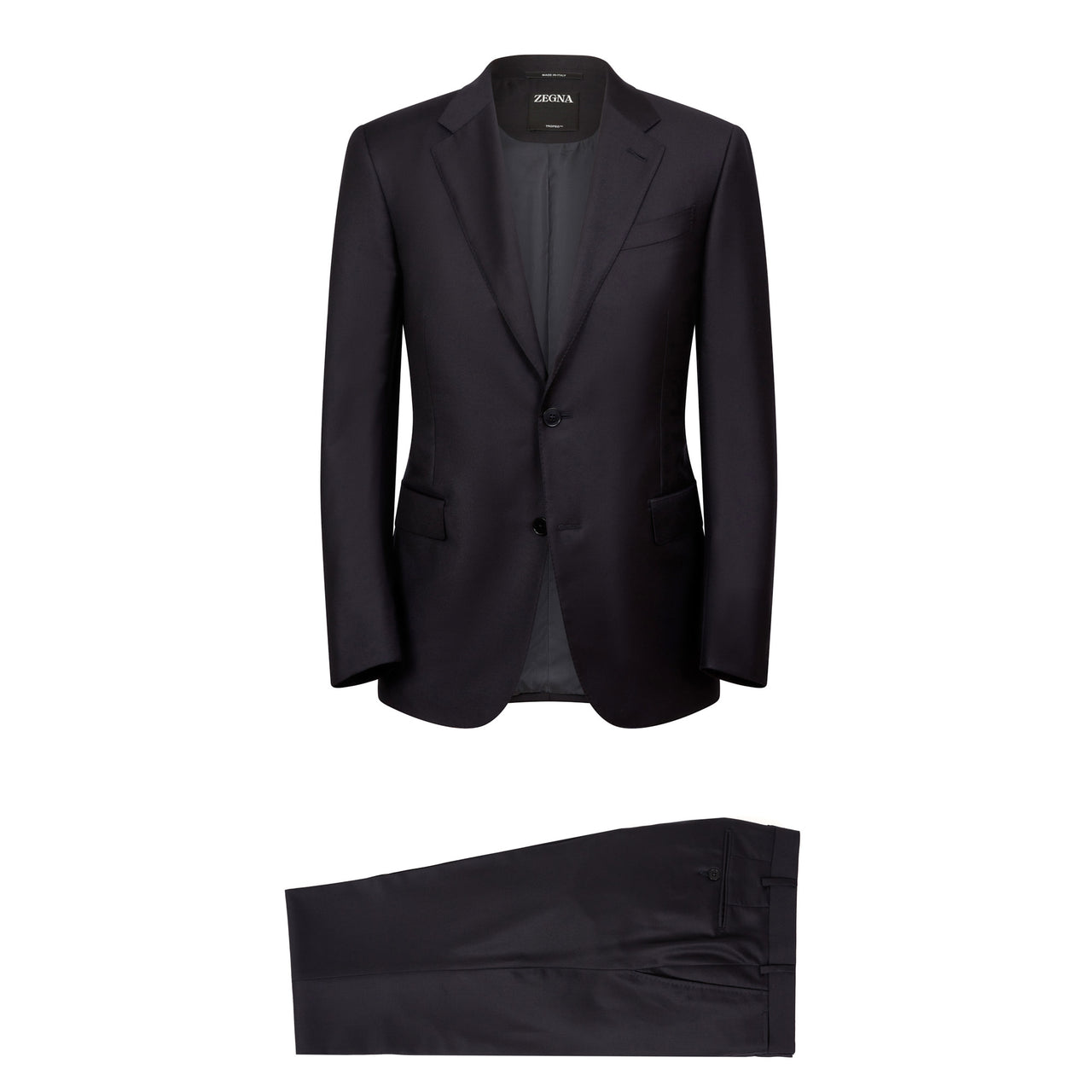 ZEGNA Trofeo™ Plain Wool Suit NAVY BLUE REG