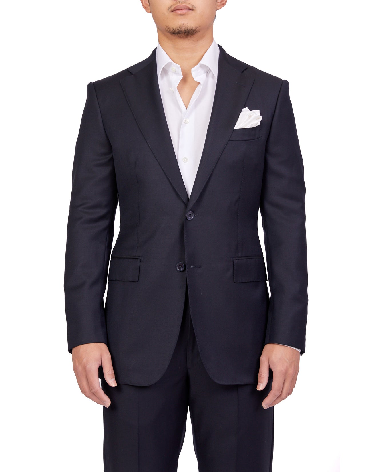 HENRY SARTORIAL X DORMEUIL Full Canvas Plain Suit NAVY LG