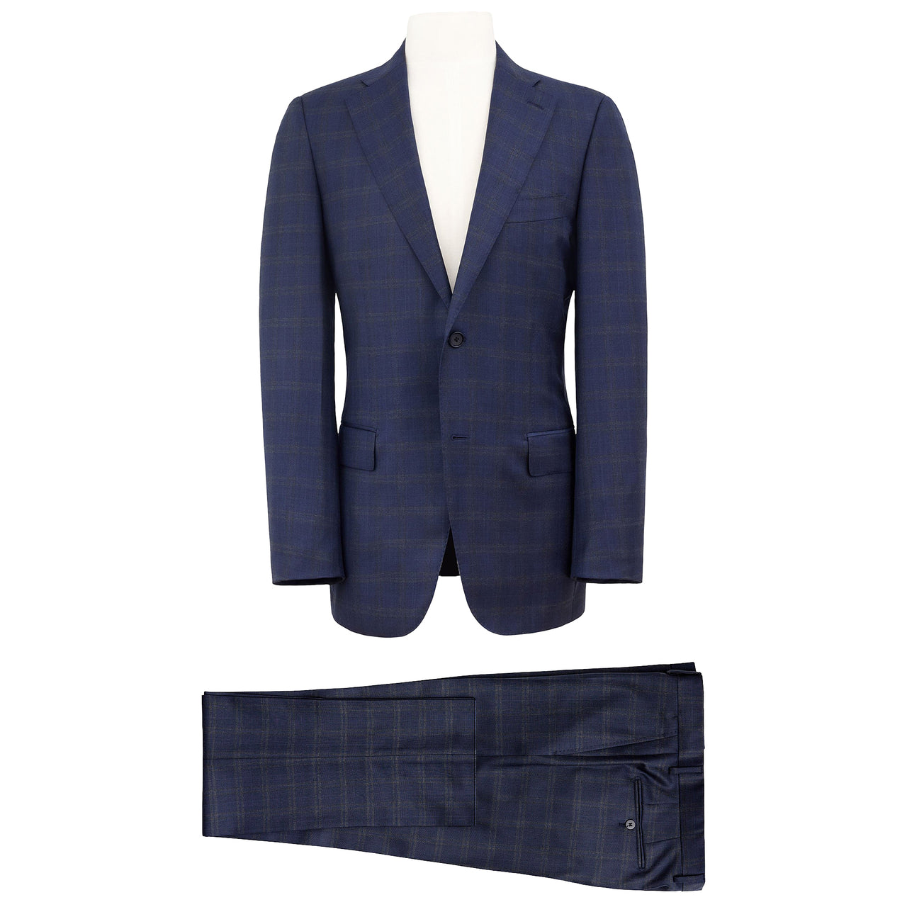 HENRY SARTORIAL x DORMEUIL Check Suit NAVY/BLUE