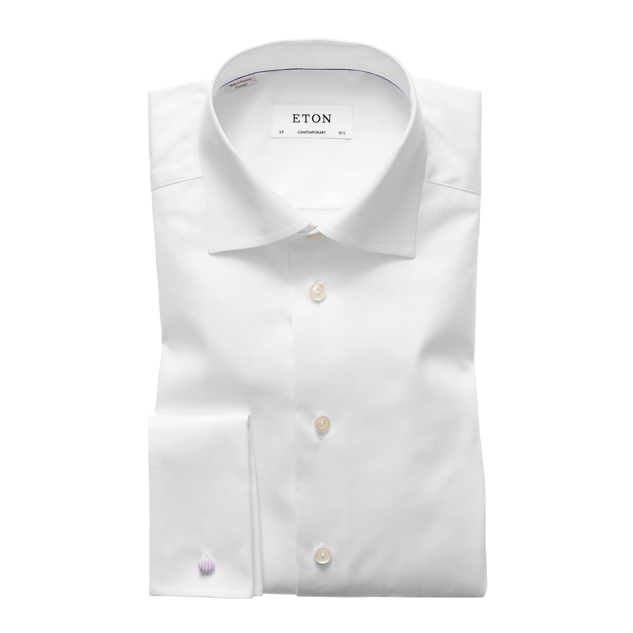 ETON Signature Twill Shirt - French Cuffs WHITE