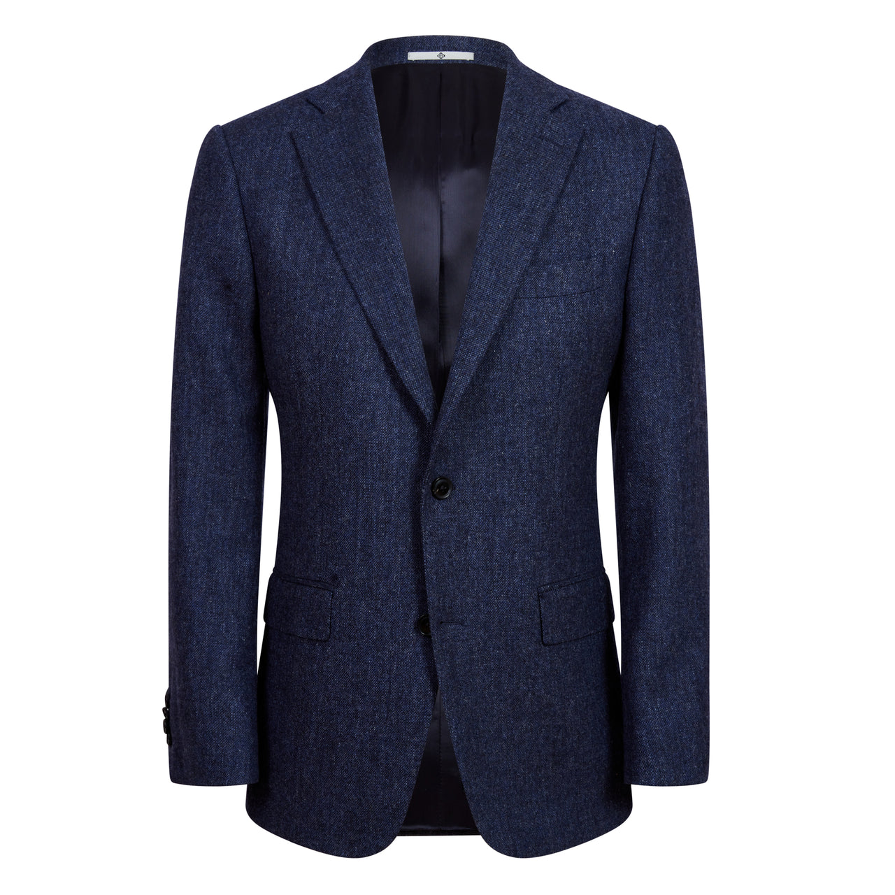 HENRY SARTORIAL Plain Tweed Blazer PLAIN BLUE