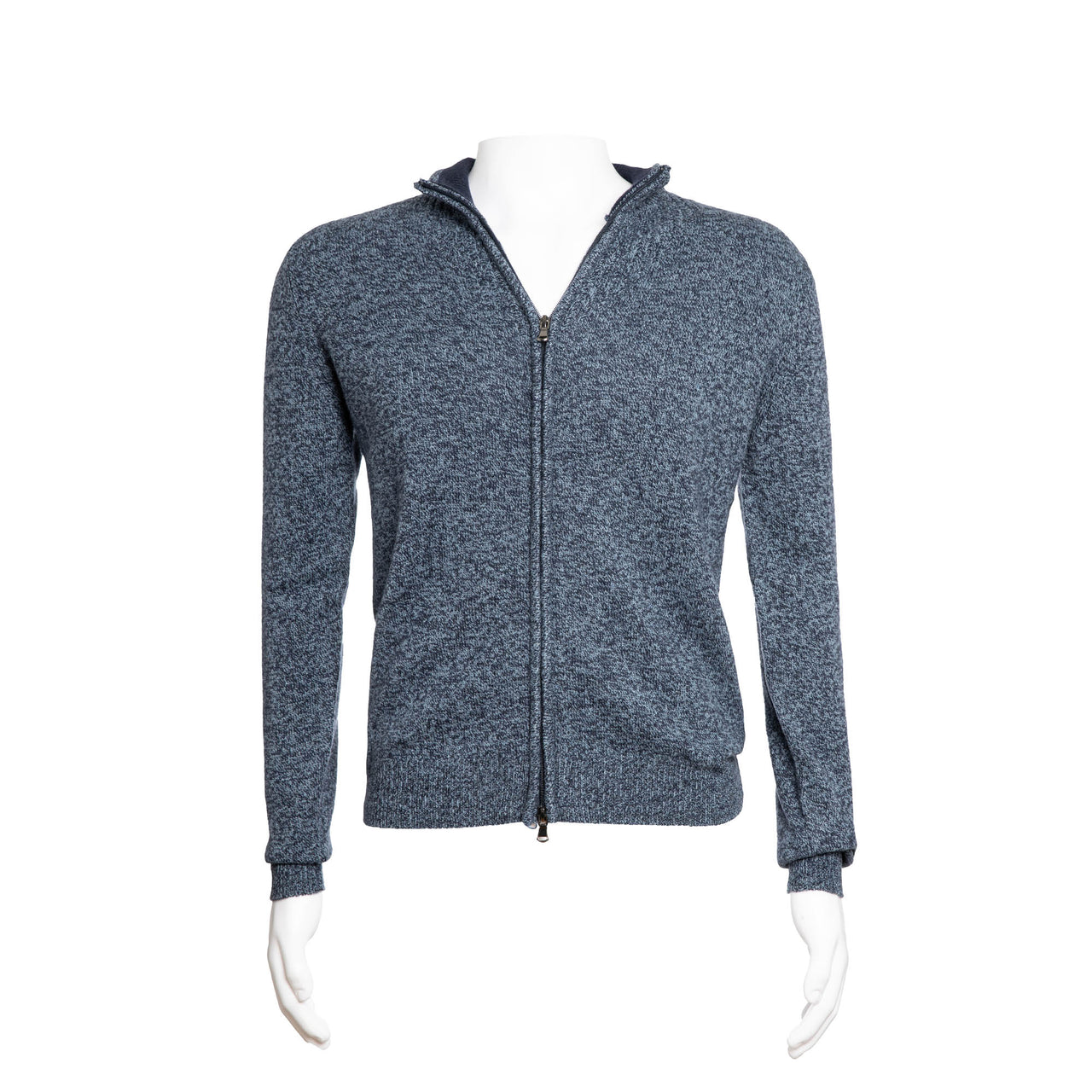 HENRY SARTORIAL Full Zip Knit Jacket BLUE