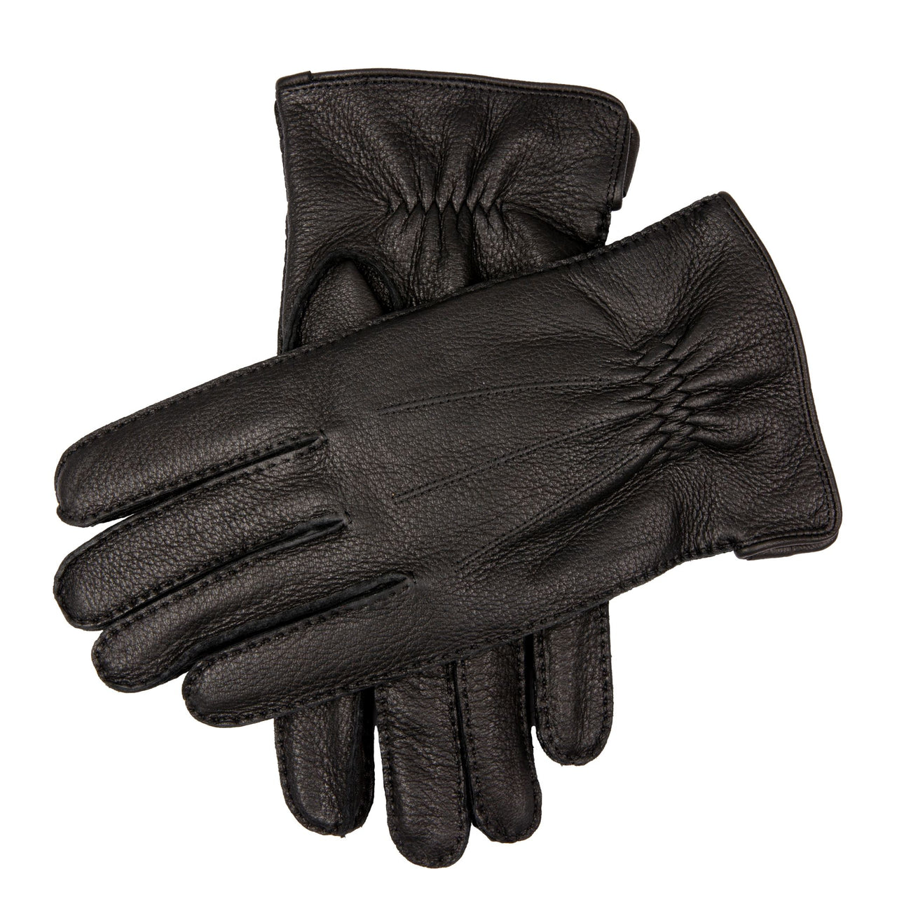 DENTS Deerskin Elastic Gloves BLACK
