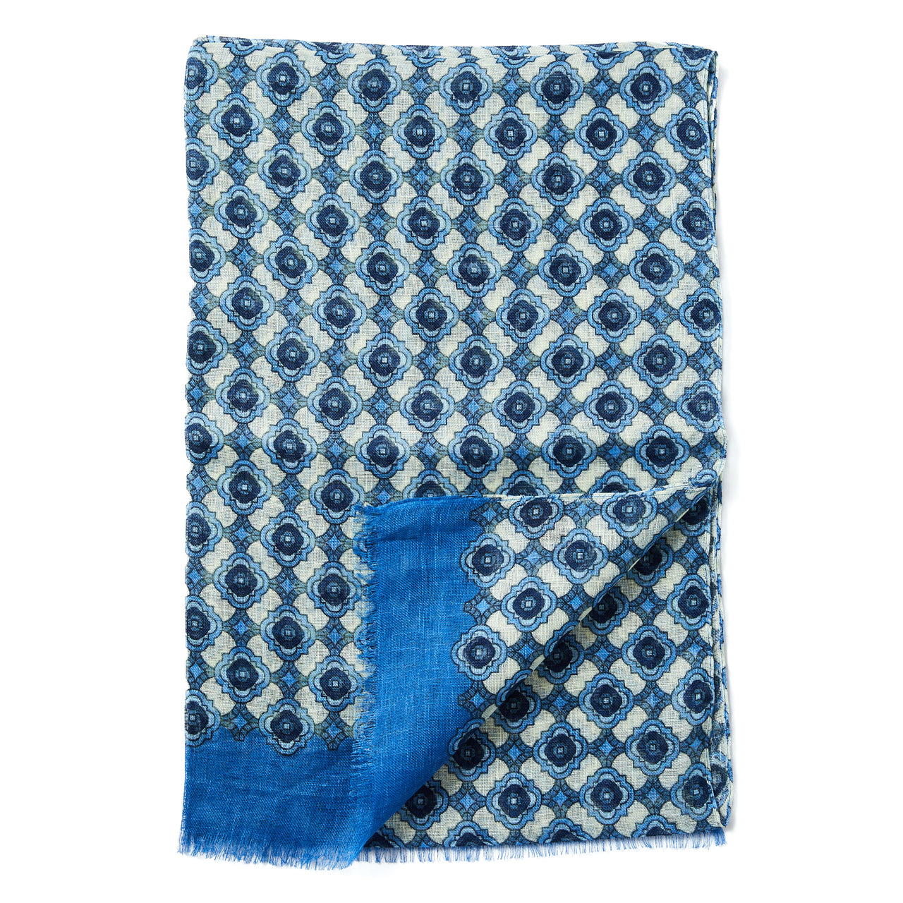 HENRY SARTORIAL x FLORENCE Linen Scarf BLUE