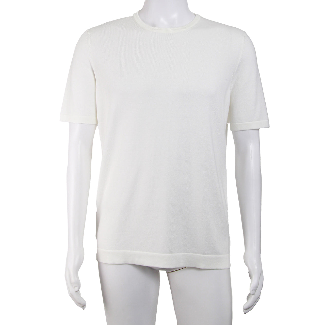 GRAN SASSO Egyptian Cotton Knitted T-Shirt WHITE