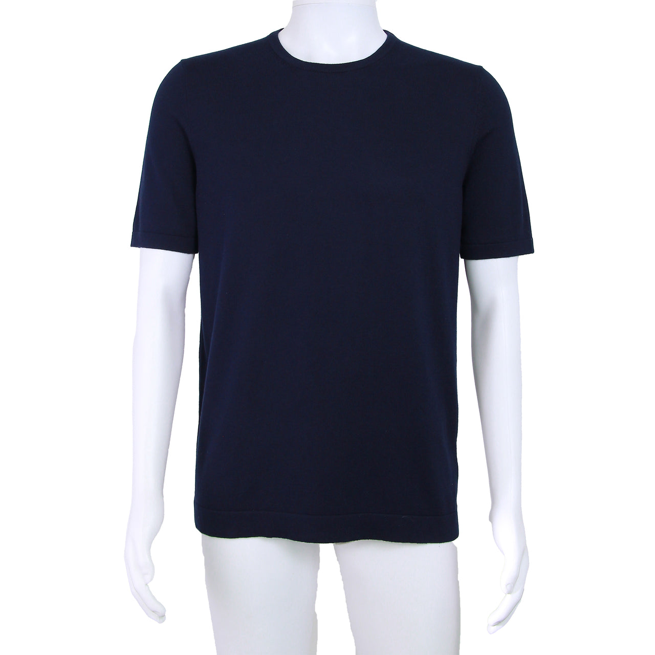 GRAN SASSO Egyptian Cotton Knitted T-Shirt NAVY