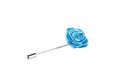 Aqua Flower Lapel Pin -