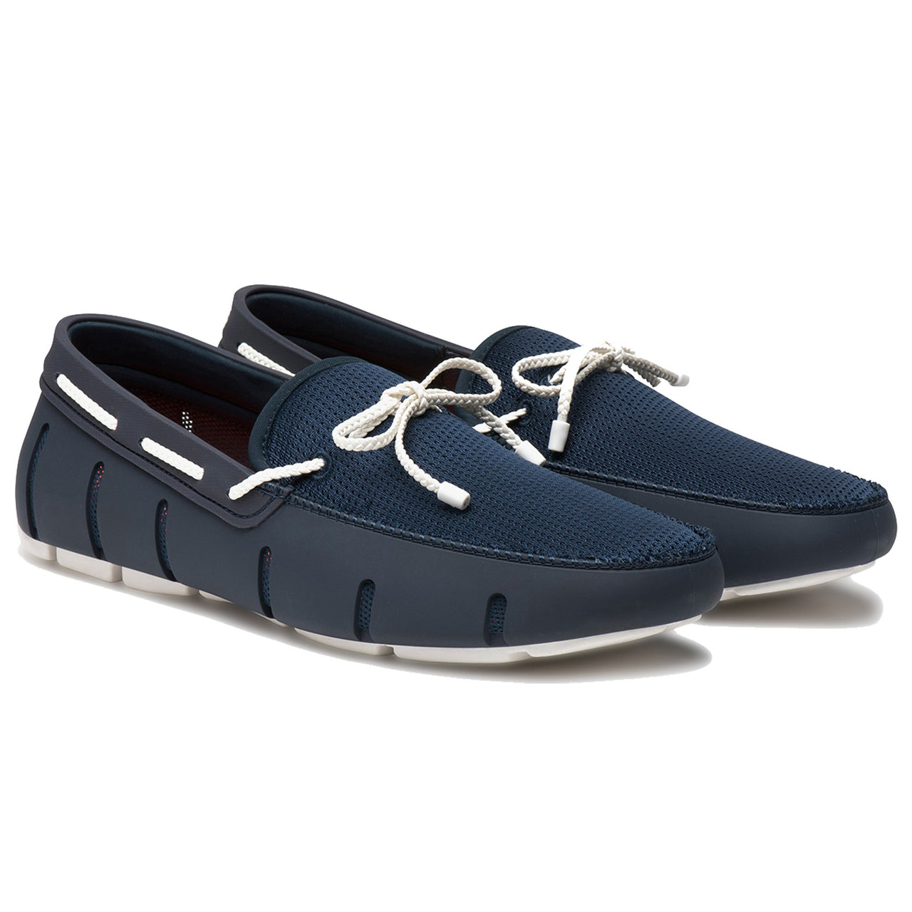 SWIMS BRAIDED LACE LOAFER NAVY