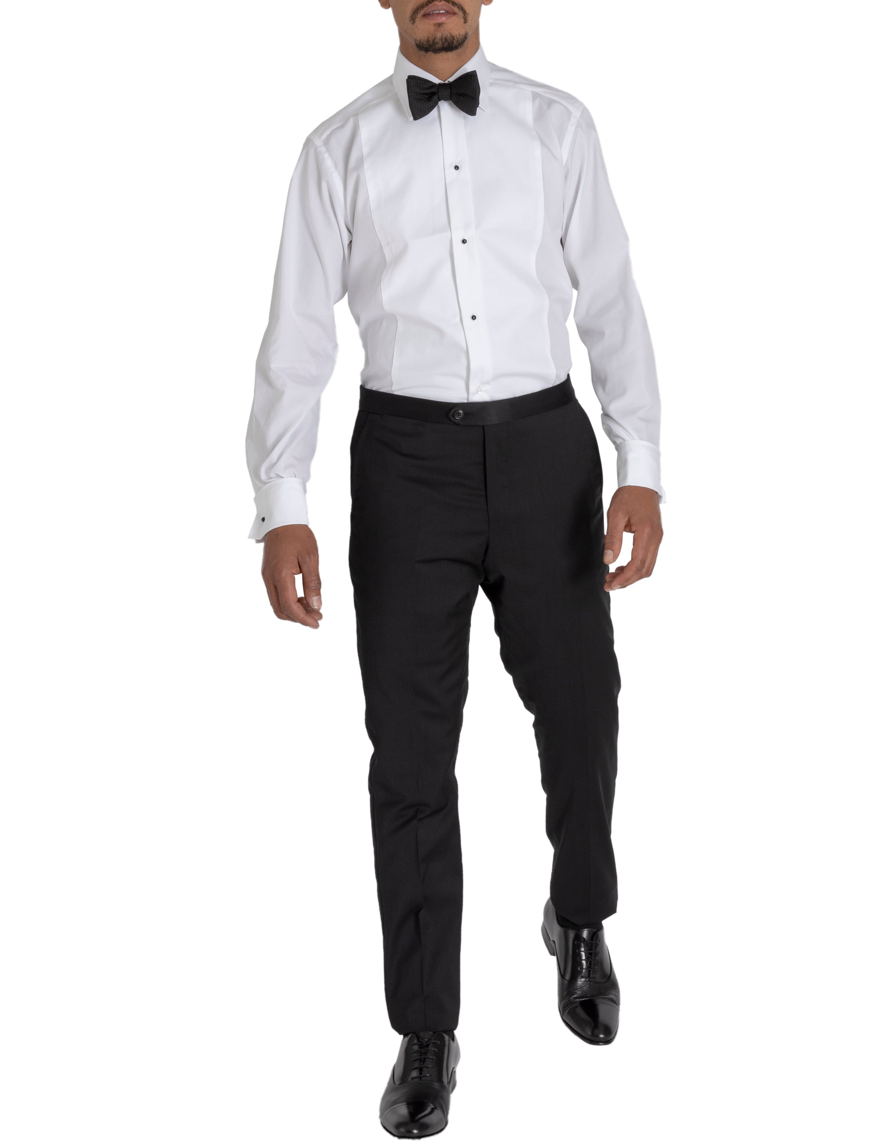 HENRY SARTORIAL Tailored Fit Dinner Shirt WHITE