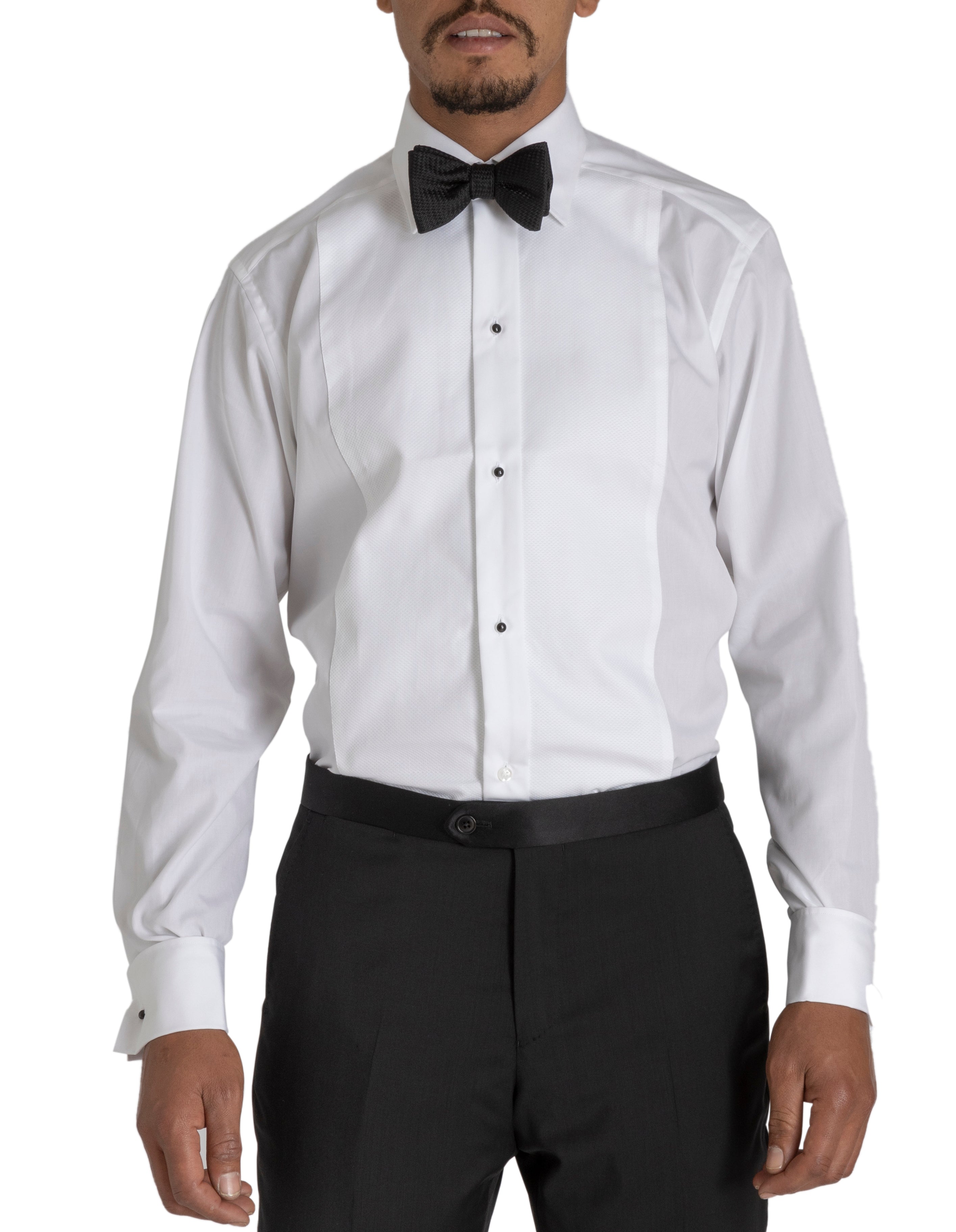 HENRY SARTORIAL Tailored Fit Dinner Shirt WHITE