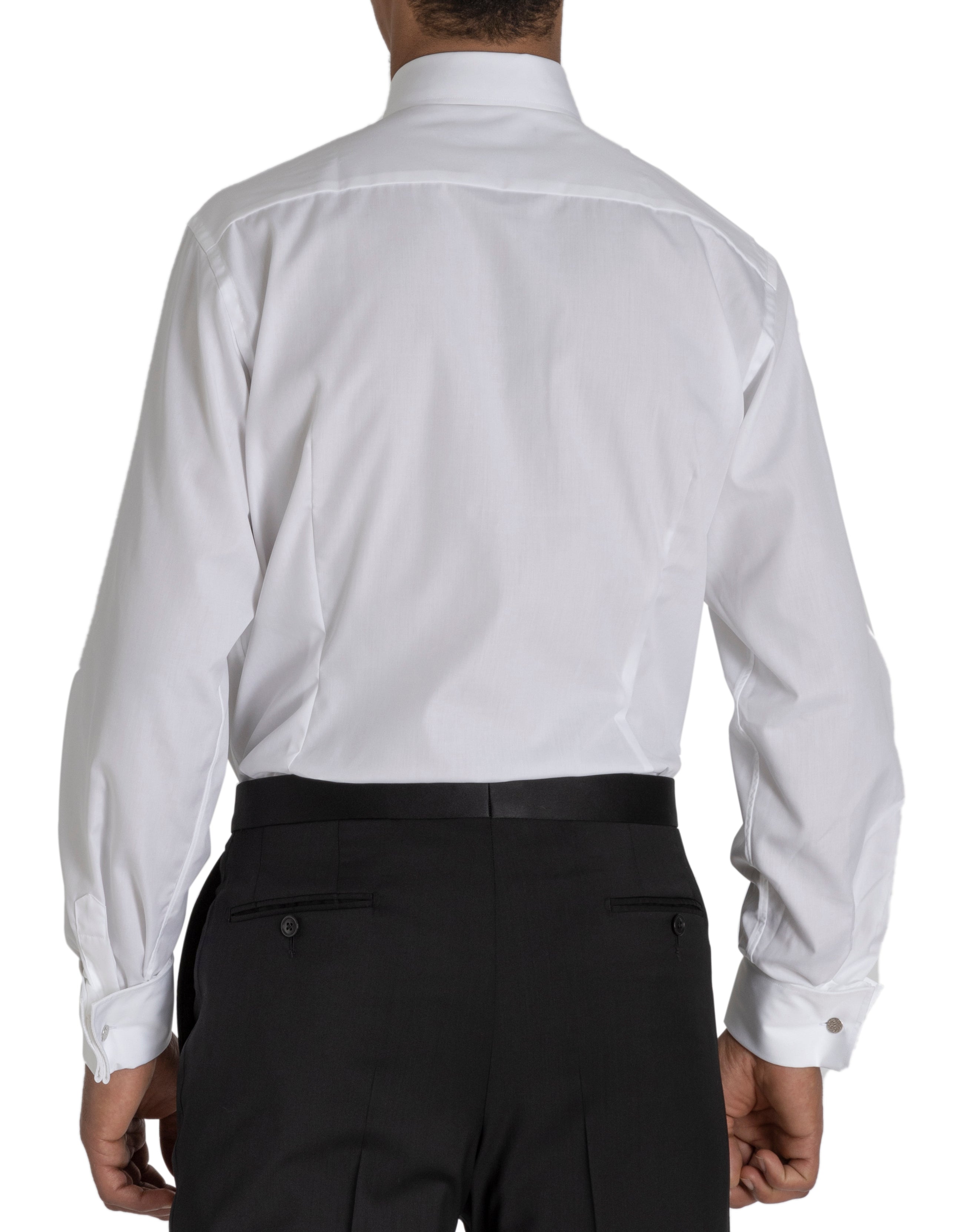 HENRY SARTORIAL Tailored Fit Dinner Shirt WHITE