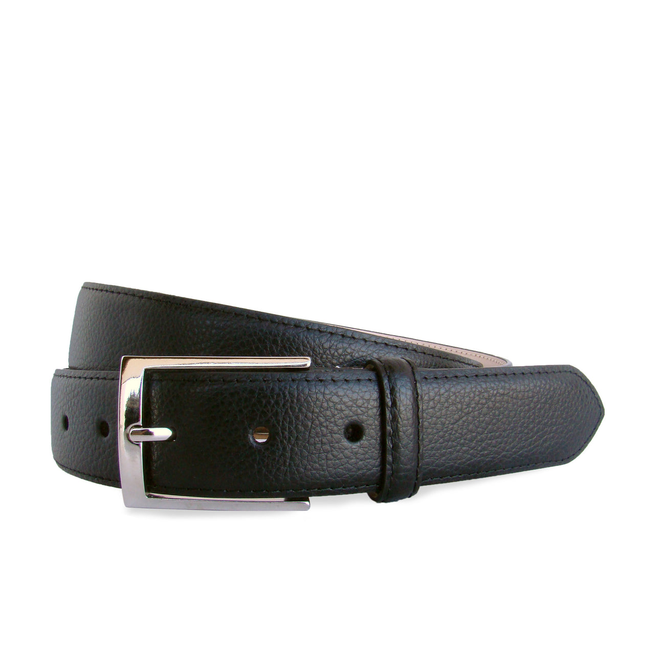 HENRY SARTORIAL x LEYVA Pebble Leather Belt BLACK