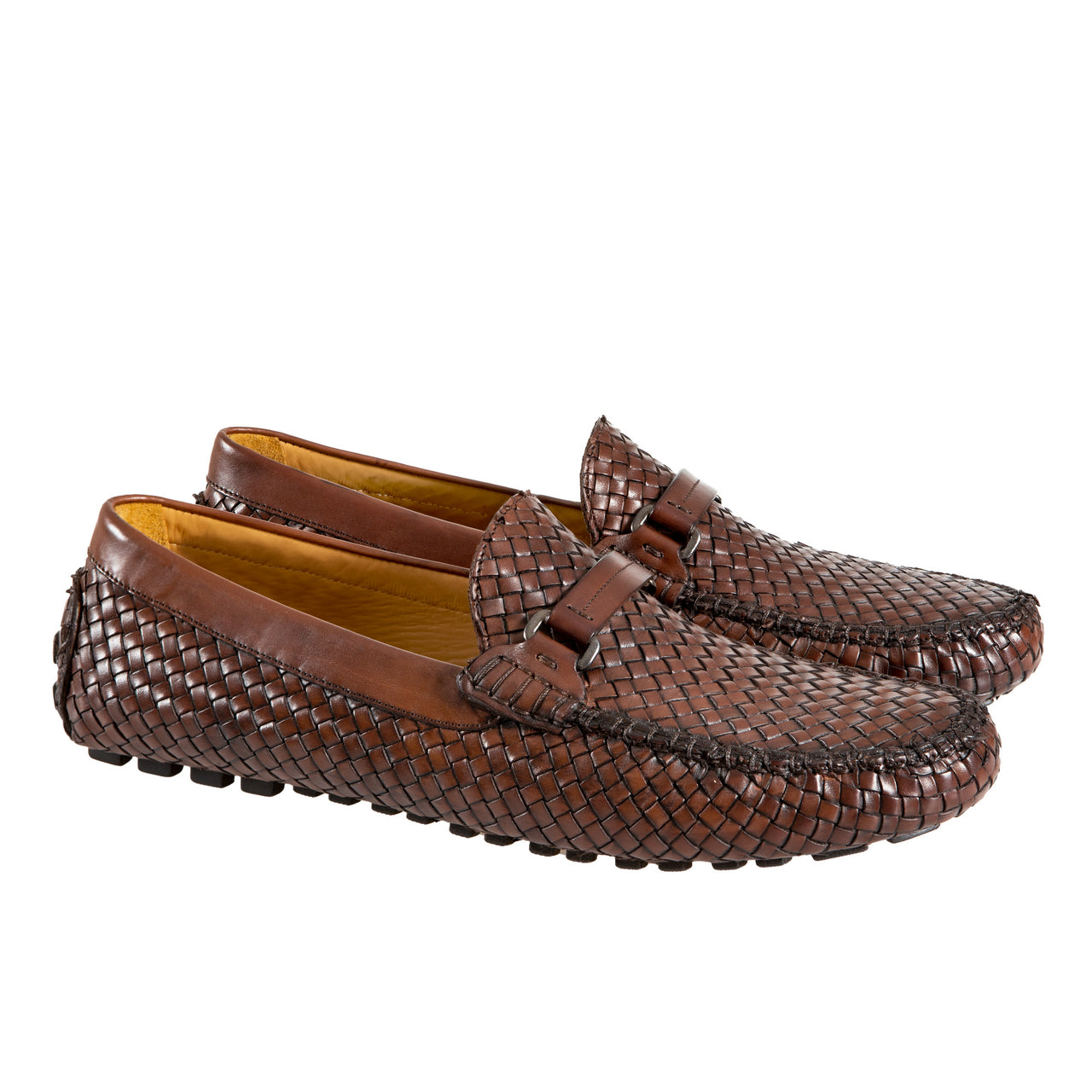 HENRY SARTORIAL Woven Driver BROWN