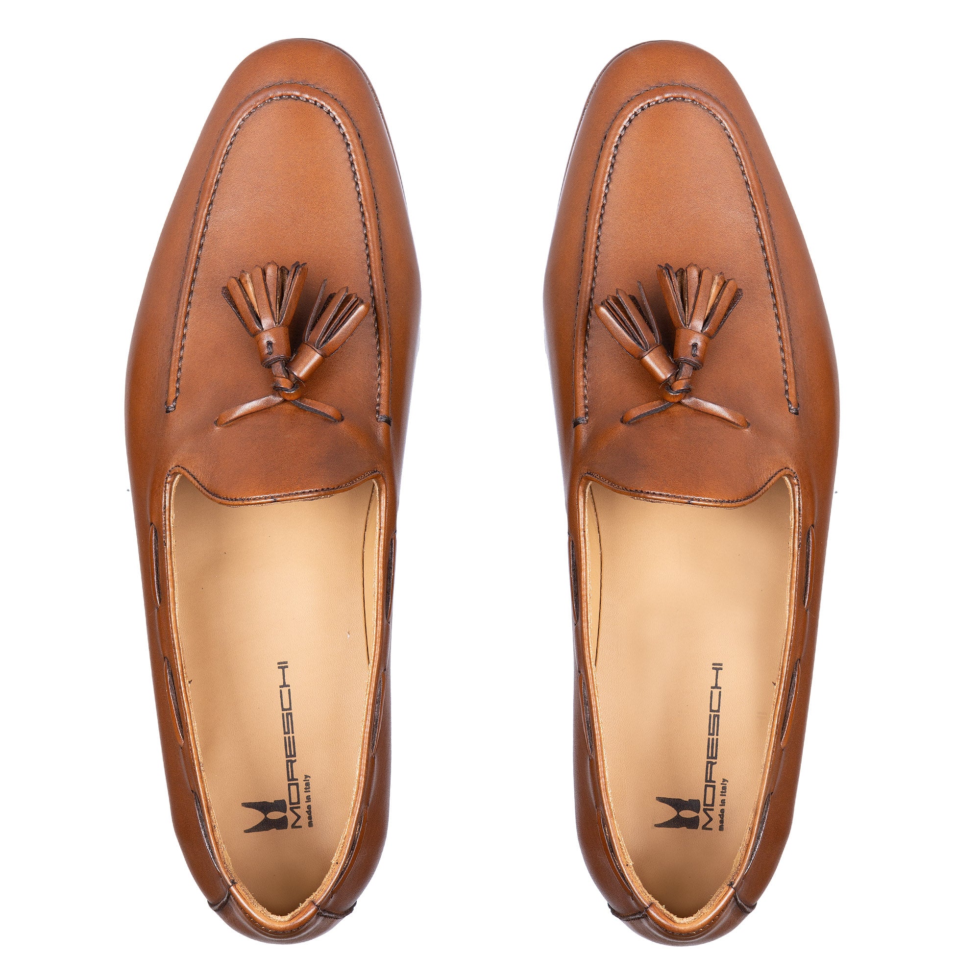 MORESCHI BUTTERFLY LOAFER SHOES BRANDY