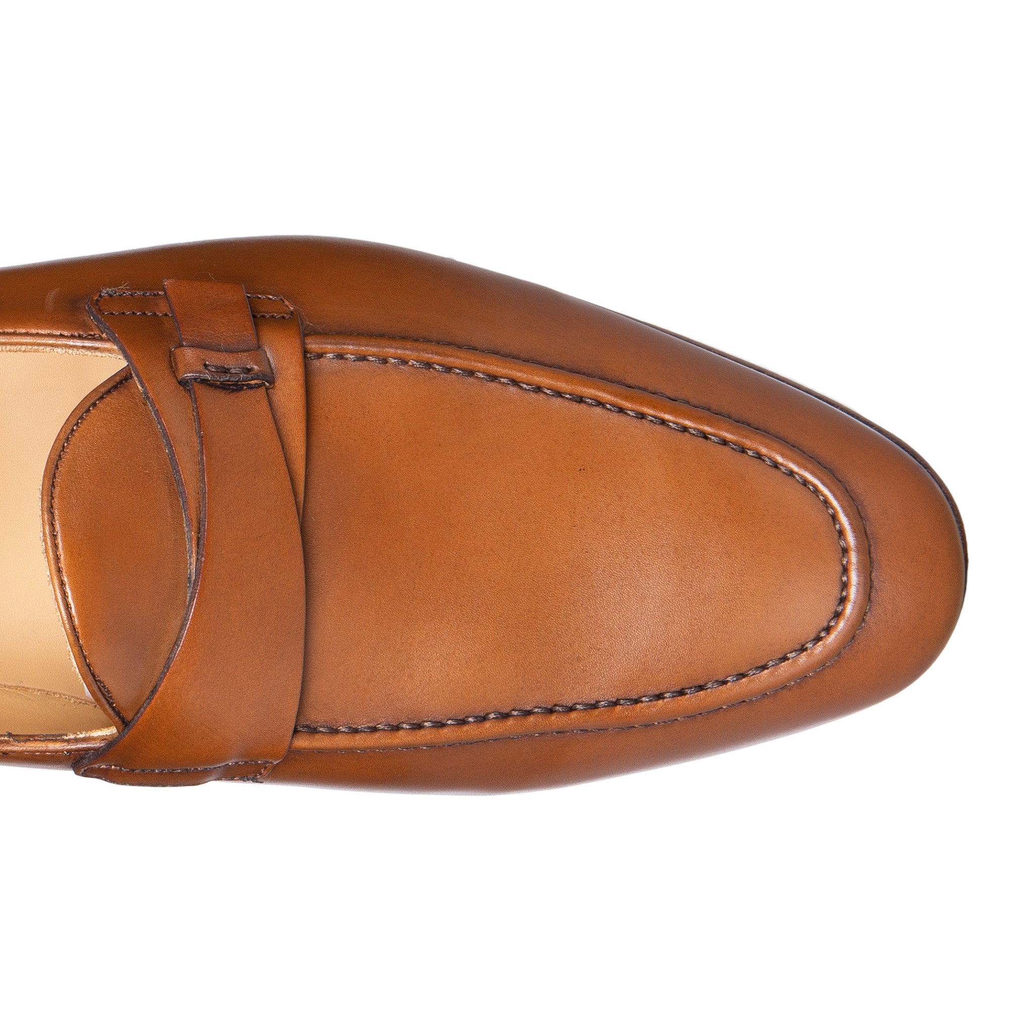 MORESCHI LOAFER LEATHER SHOES BRANDY