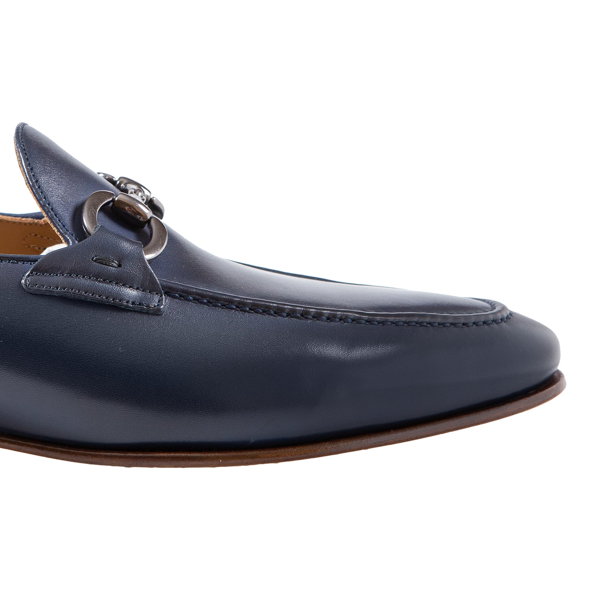 MORESCHI Leather Loafers ROYAL BLUE