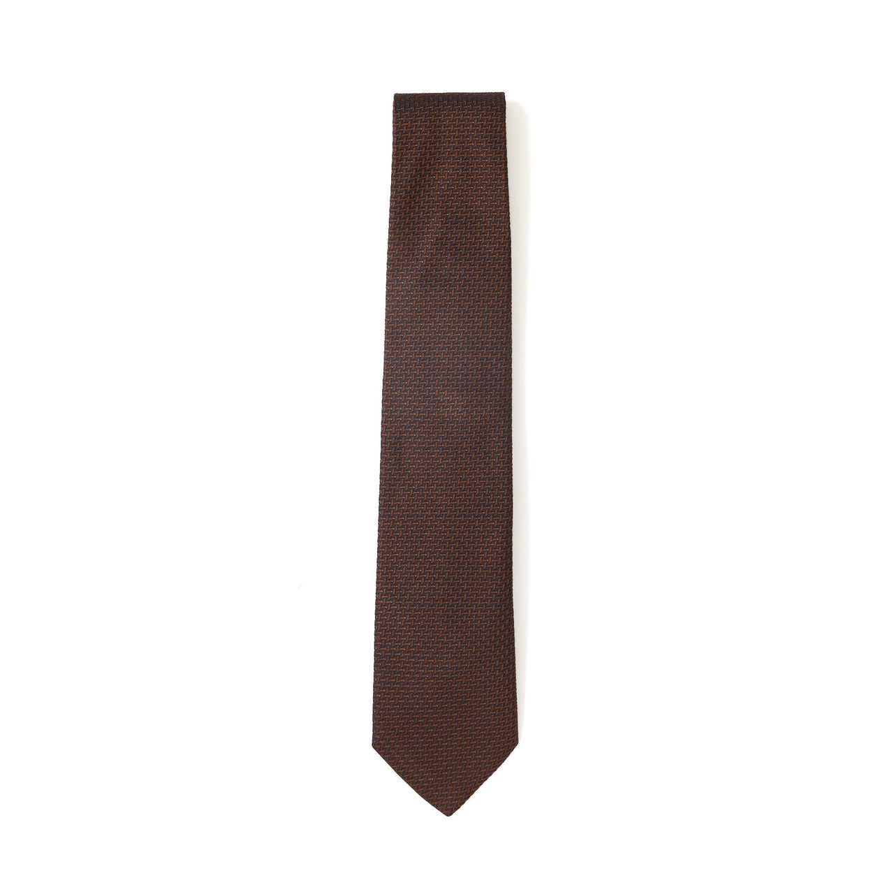 HENRY SARTORIAL 100% Silk Jacquard Tie BROWN