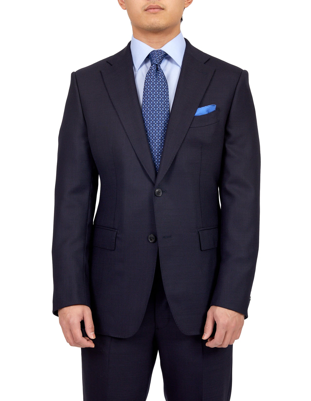 HENRY SARTORIAL X DORMEUIL Semi Plain Suit NAVY REG